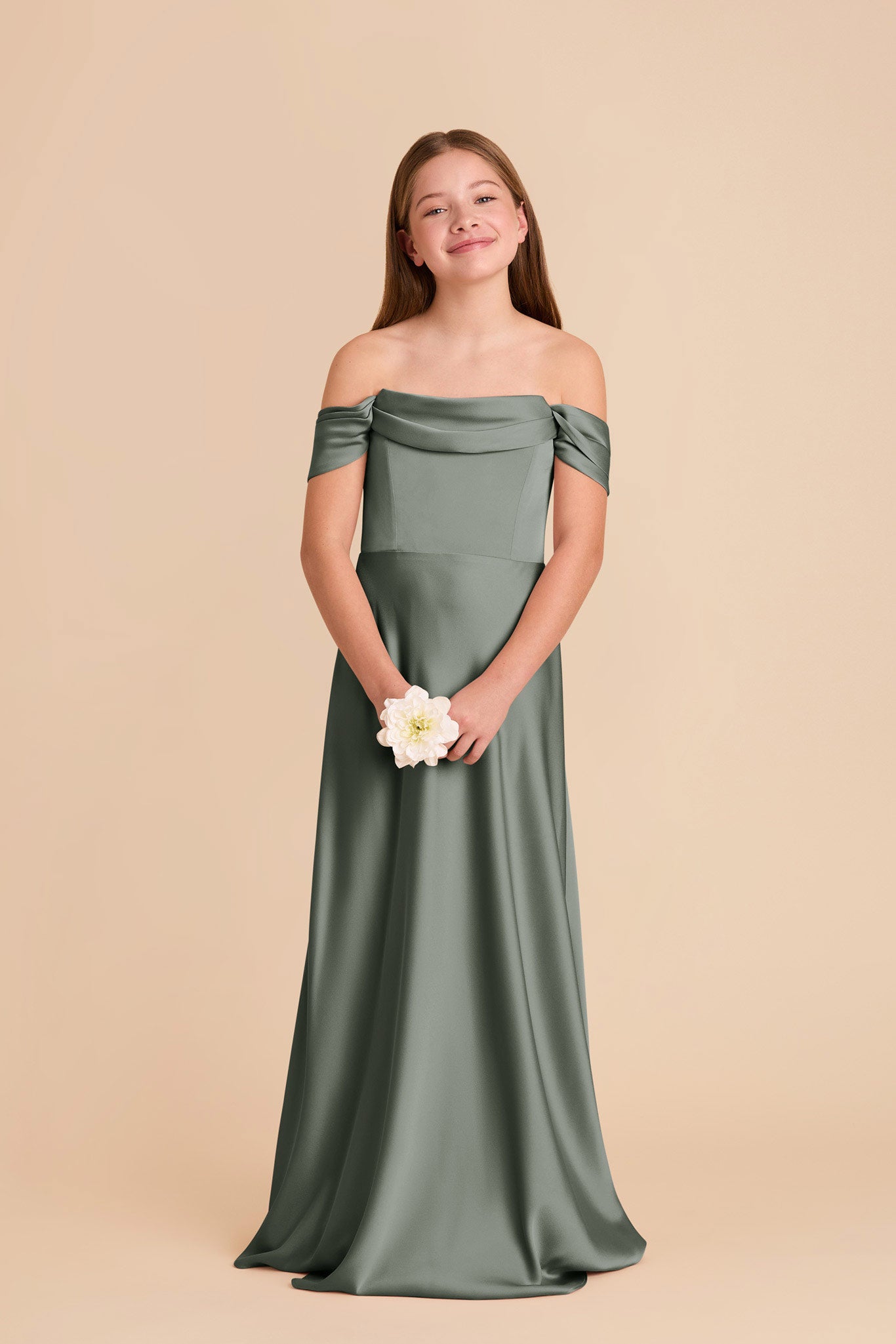 Junior Matte Satin Dress - Off-the-Shoulder or Strapless | Mimi