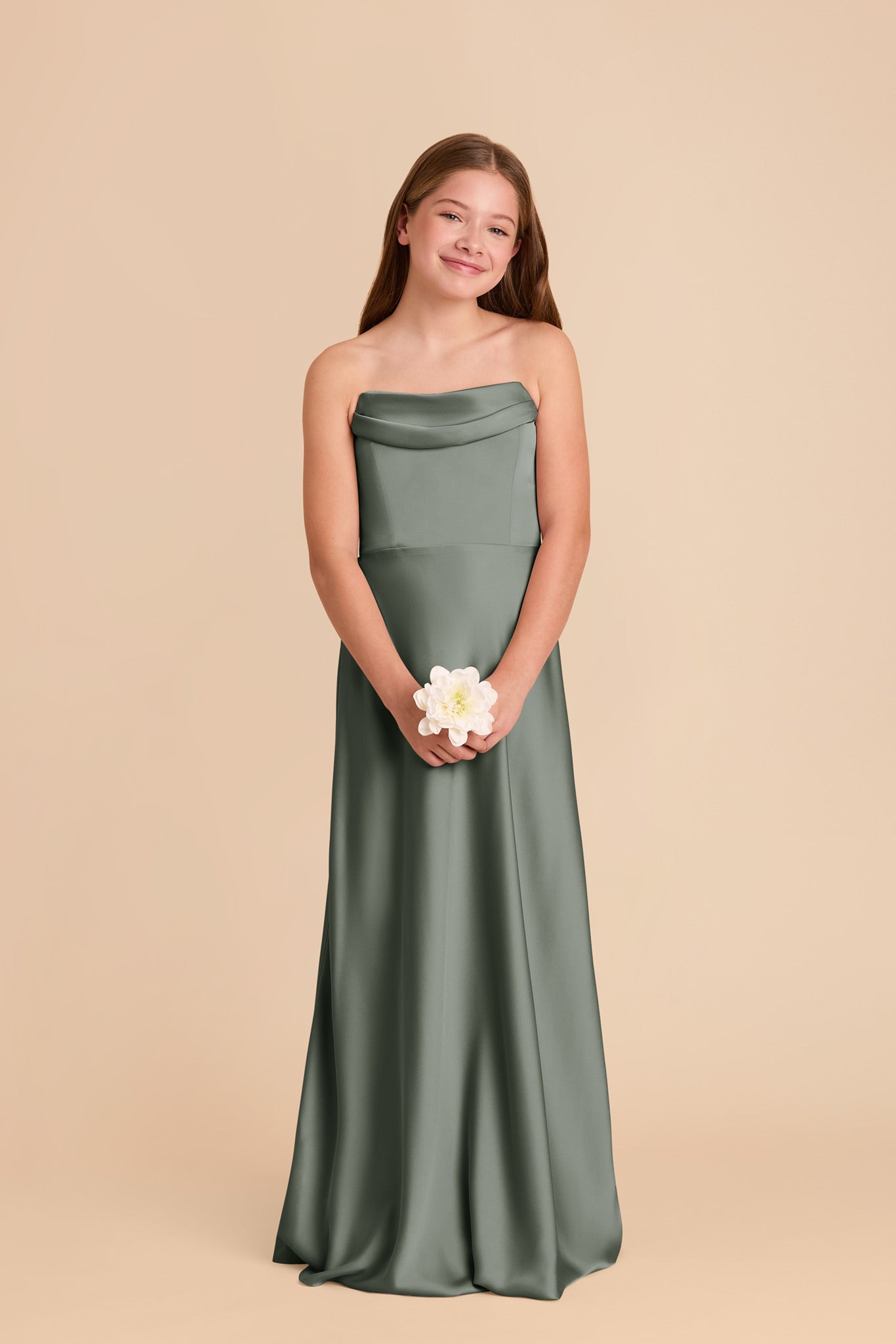 Junior Matte Satin Dress - Off-the-Shoulder or Strapless | Mimi