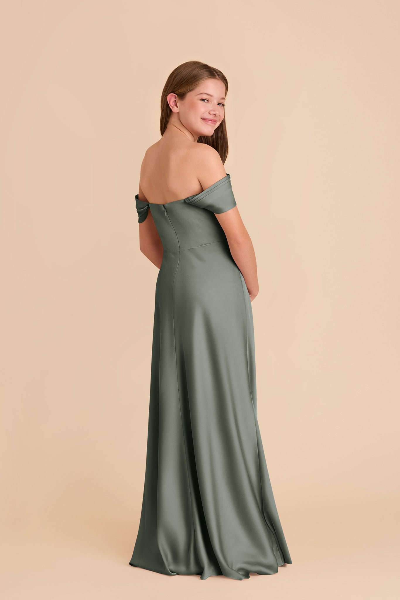 Junior Matte Satin Dress - Off-the-Shoulder or Strapless | Mimi