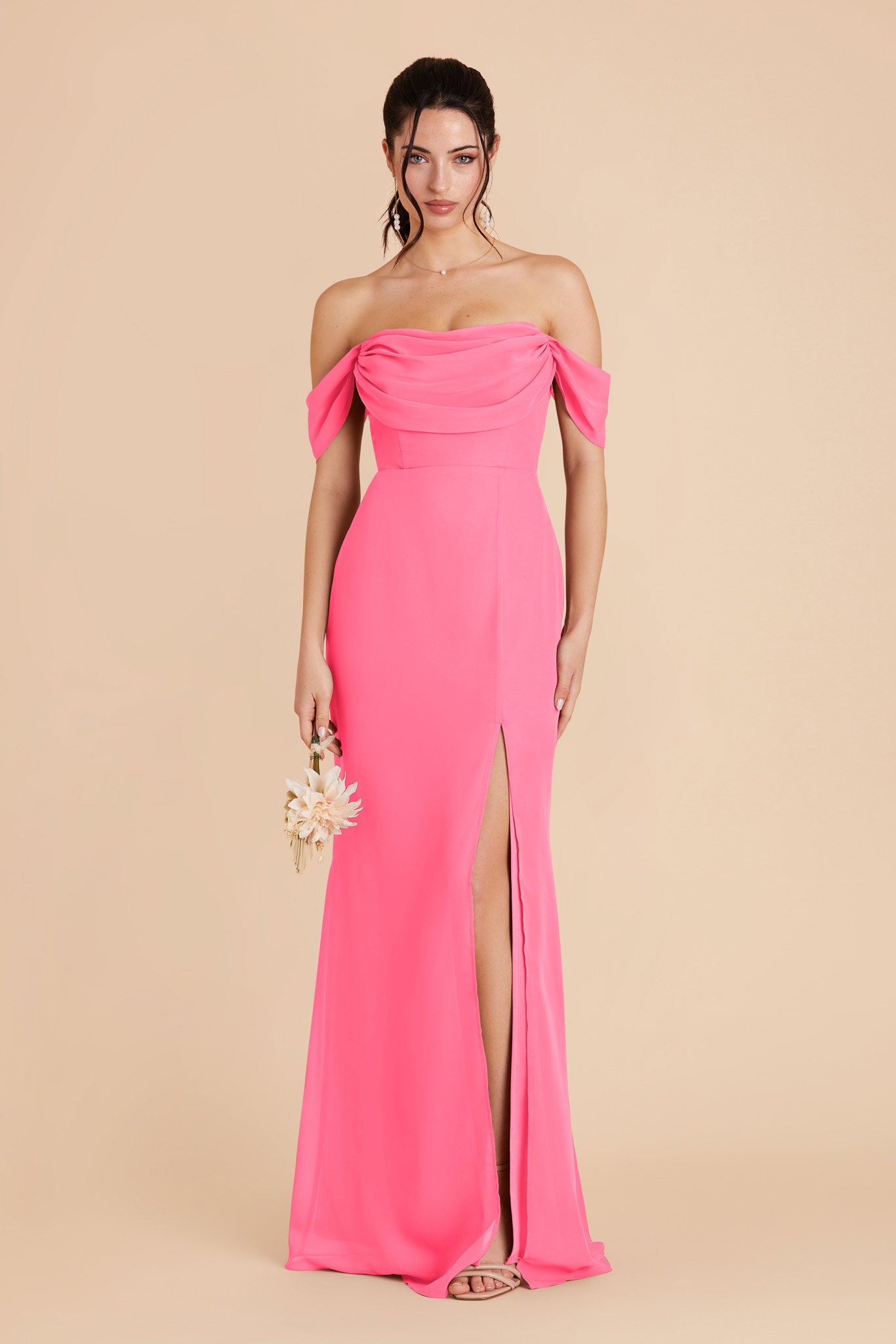 Convertible Dress with Removable Sleeves & Cowl Detail | Mira Bon Bon Pink