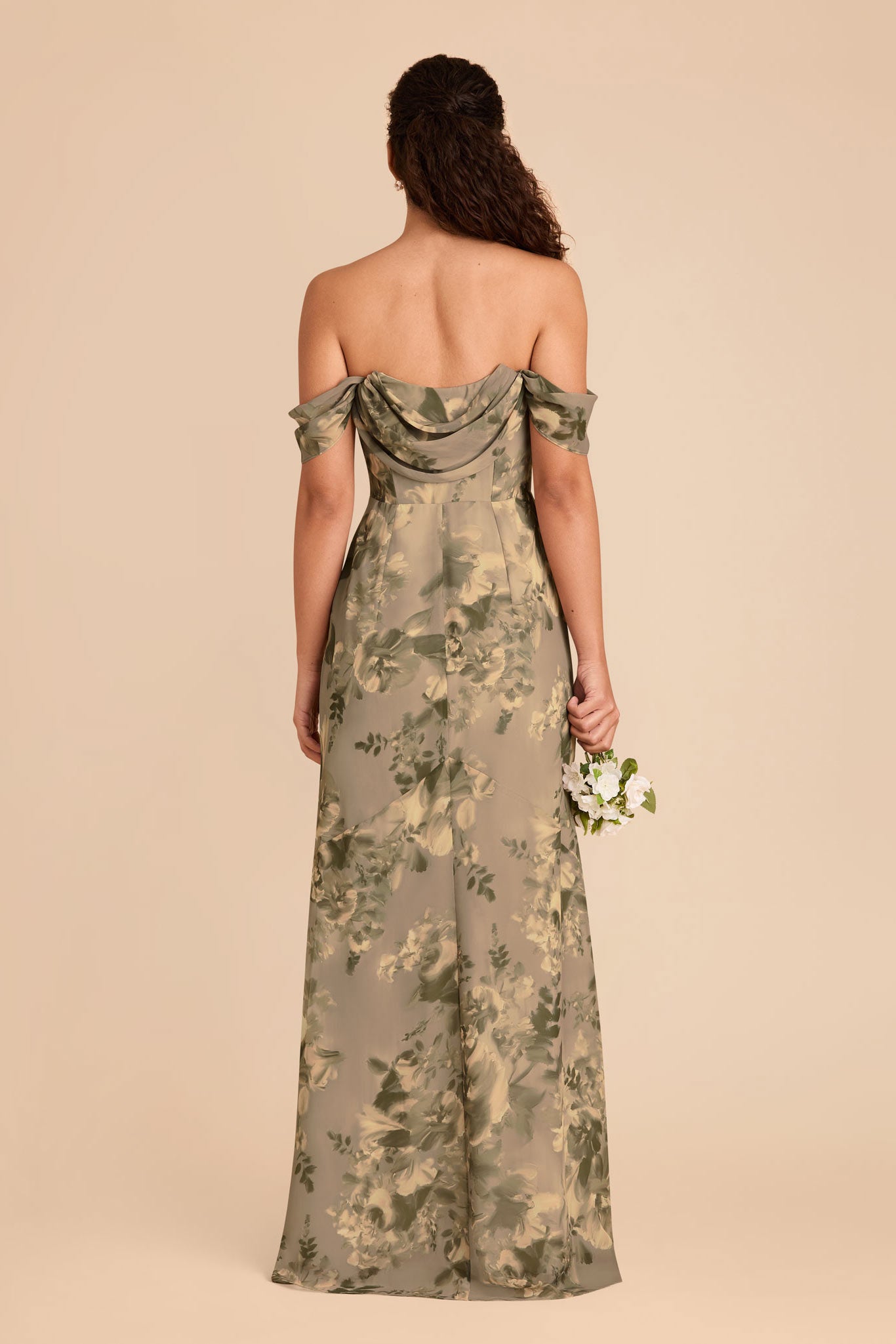 Convertible Wrap Dress with Cowl Detail & Removable Sleeves | Mira Doe Painted Botanics