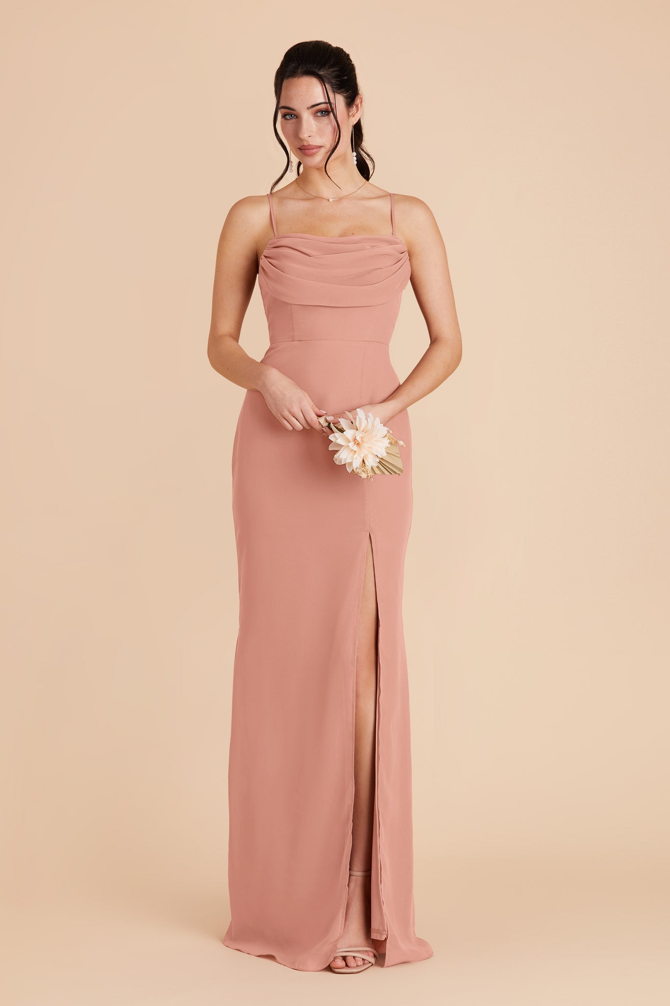 Convertible Dress with Cowl Detail & Removable Sleeves | Mira