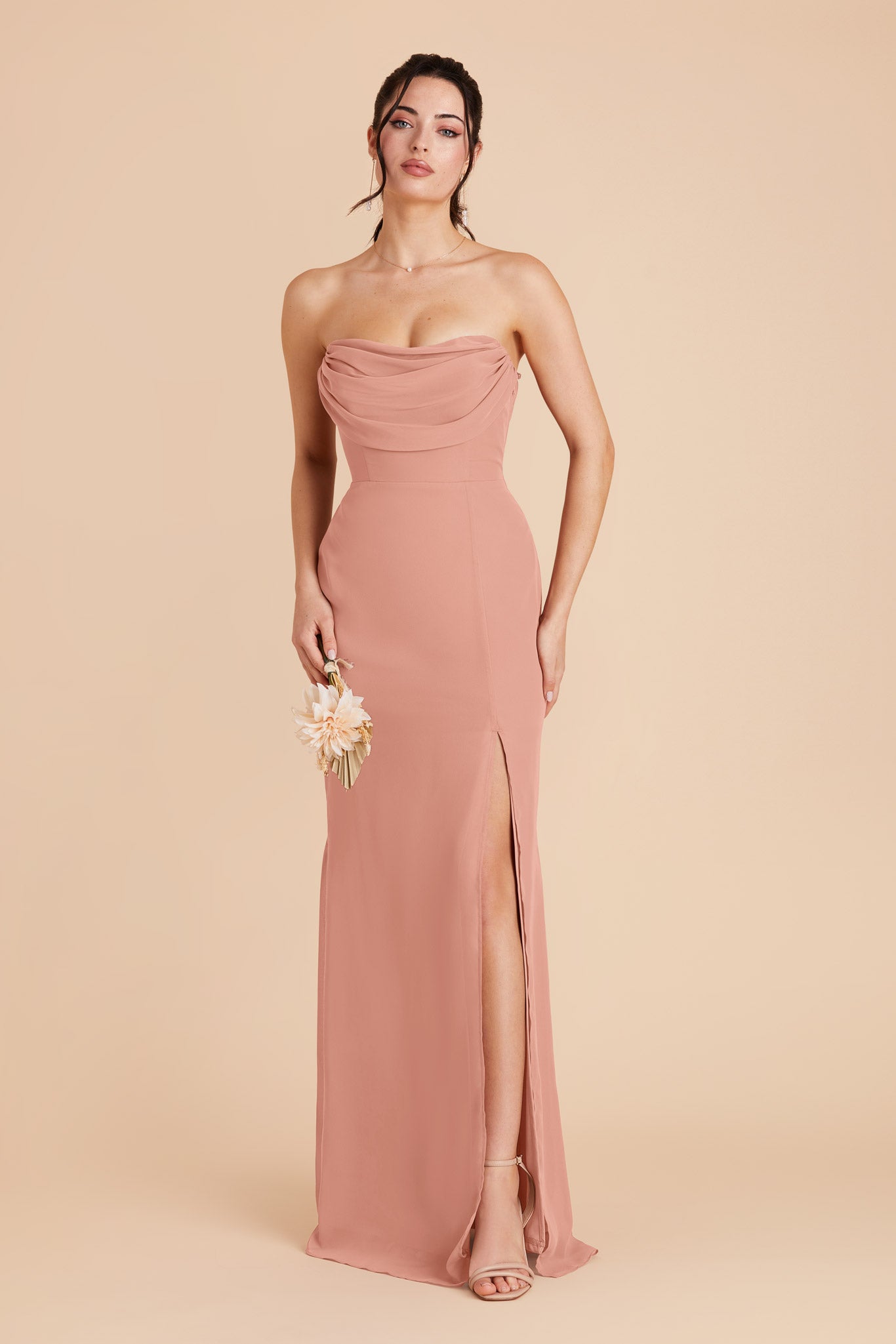 Convertible Dress with Cowl Detail & Removable Sleeves | Mira