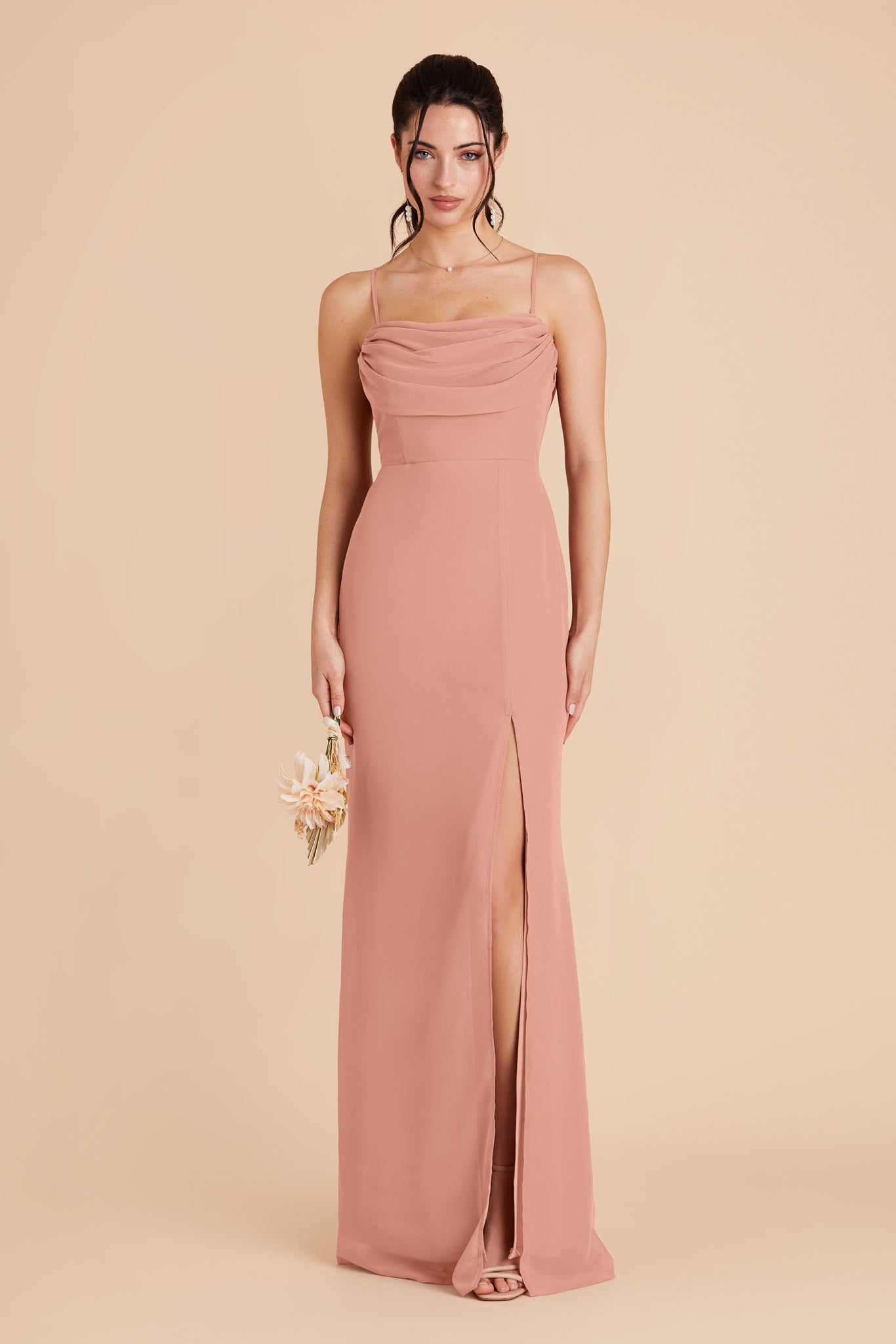 Convertible Dress with Cowl Detail & Removable Sleeves | Mira