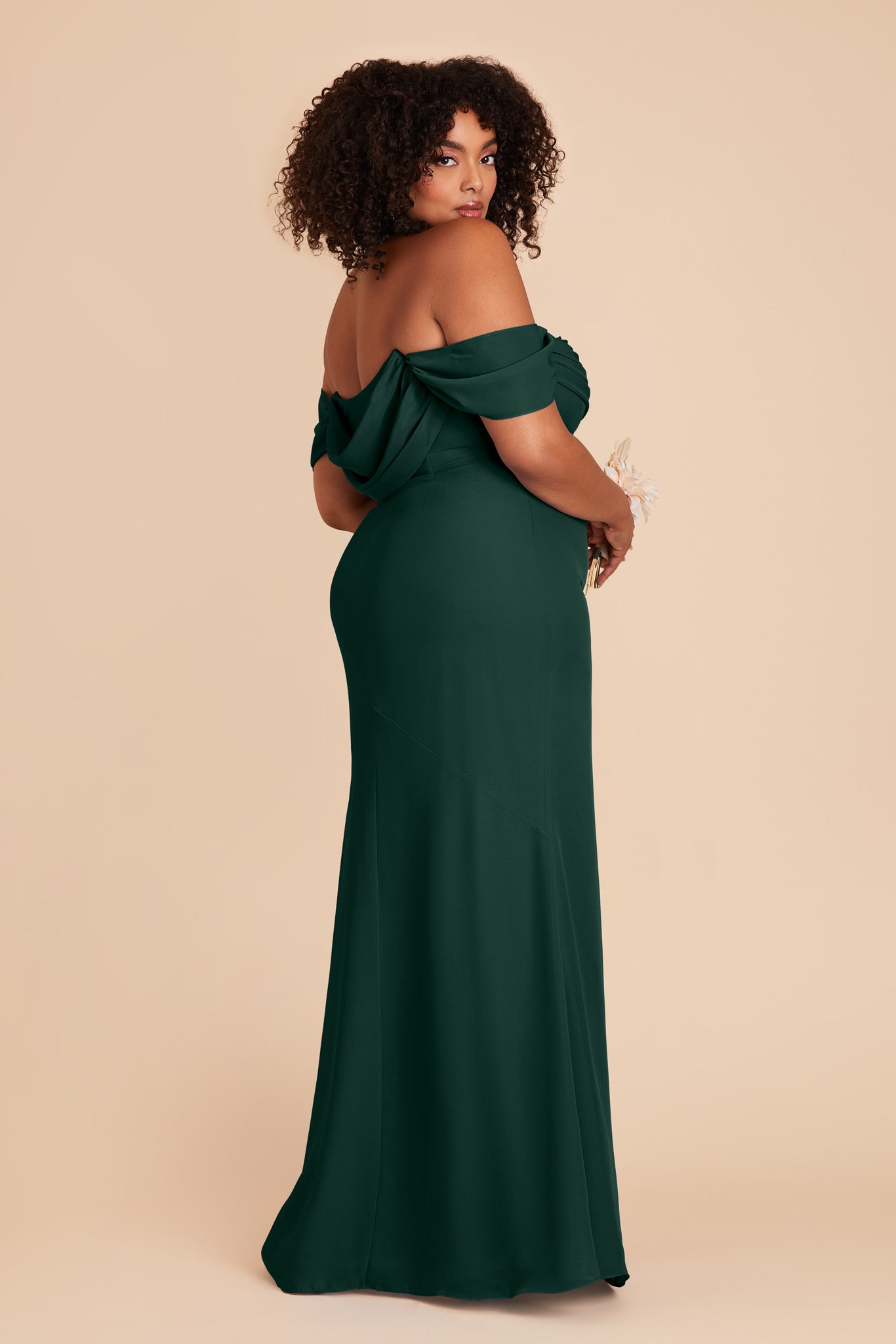 Convertible Dress with Removable Sleeves & Cowl Detail | Mira Emerald