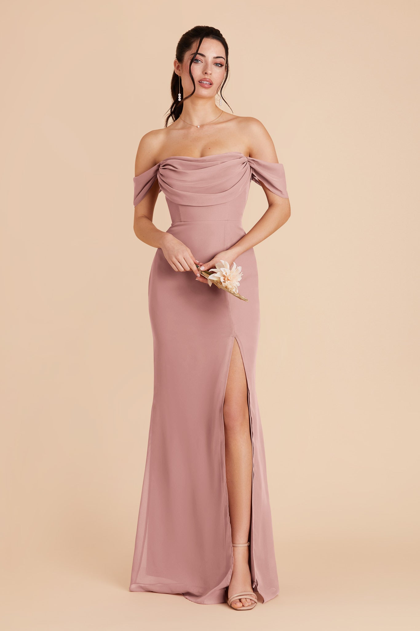 Convertible Dress with Cowl Detail & Removable Sleeves | Mira English Rose