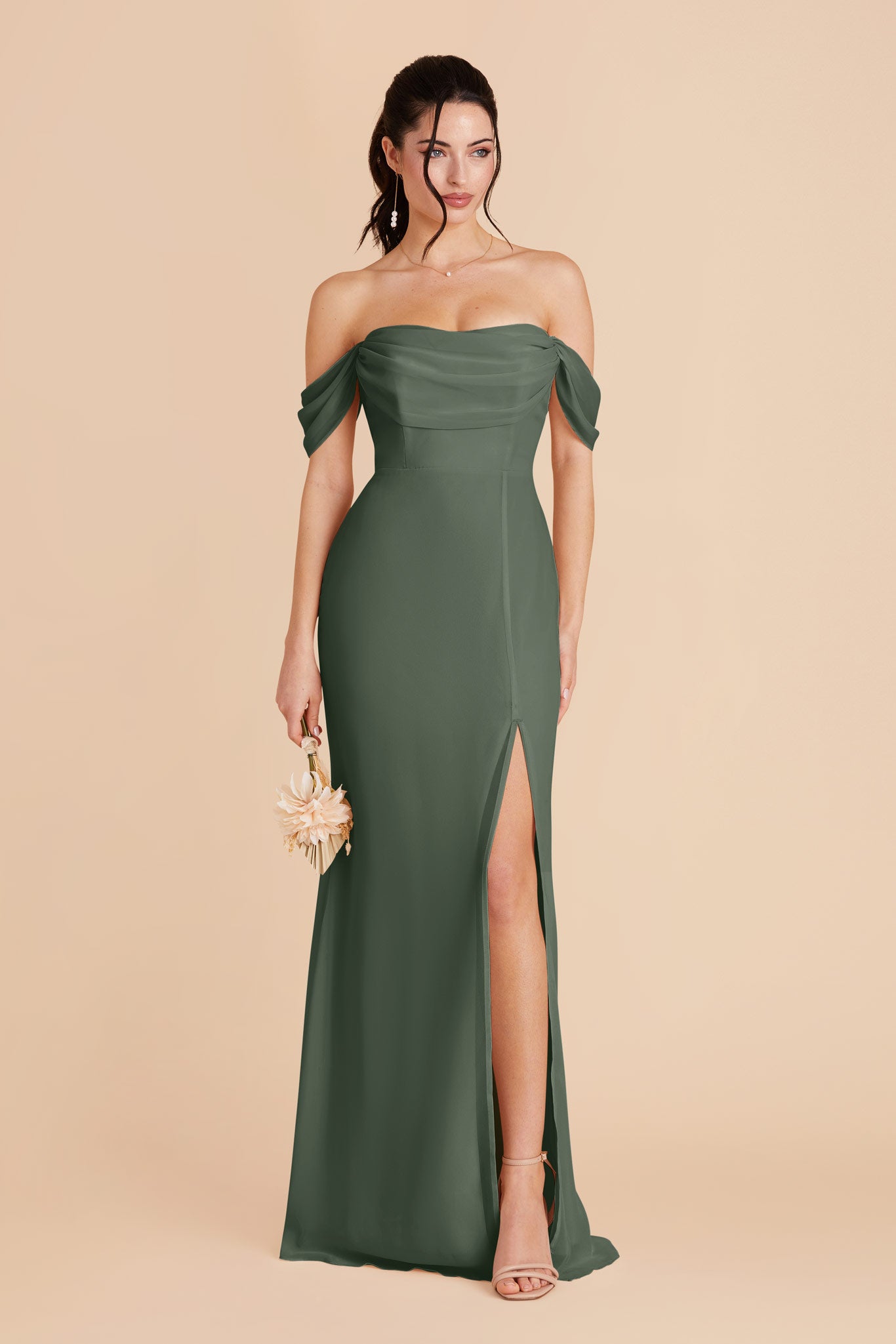 Convertible Dress with Cowl Detail & Removable Sleeves | Mira