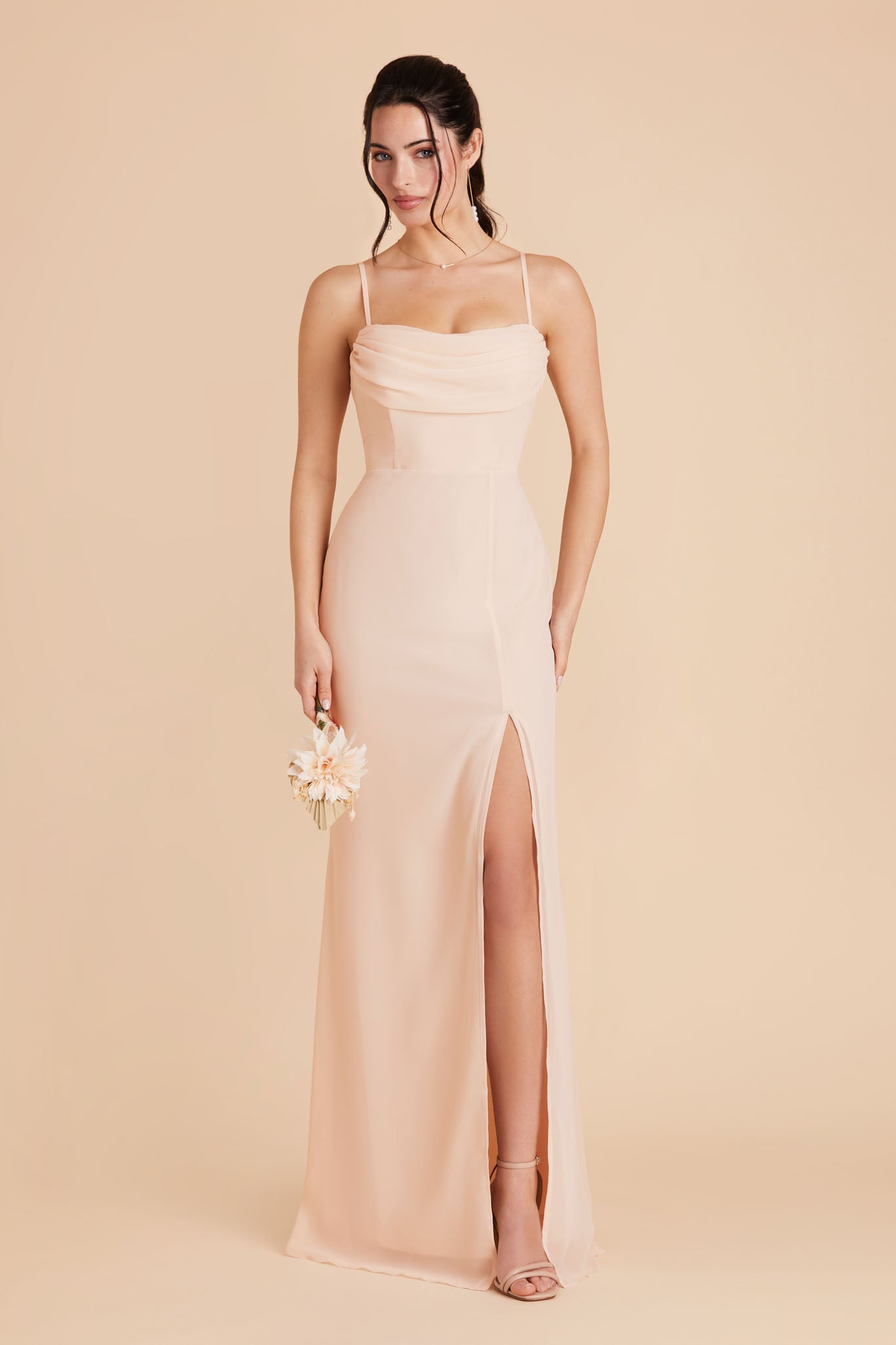 Convertible Dress with Removable Sleeves & Cowl Detail | Mira