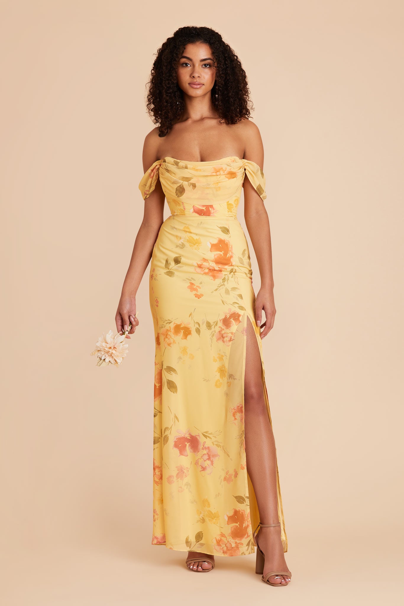 Convertible Floral Dress with Cowl Detail & Removable Sleeves | Mira