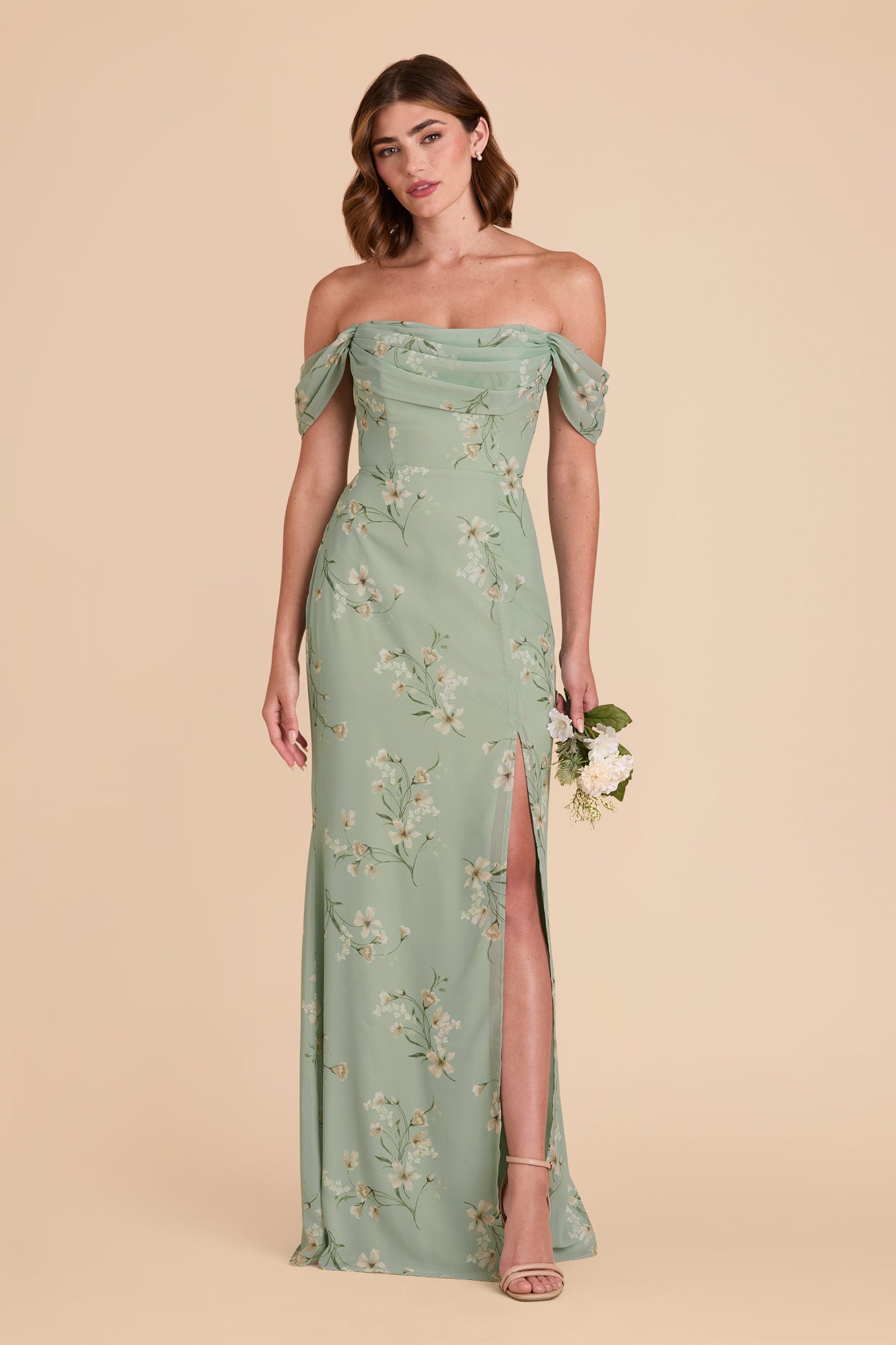 Convertible Dress with Removable Sleeves & Cowl Detail | Mira Sage Le Fleur
