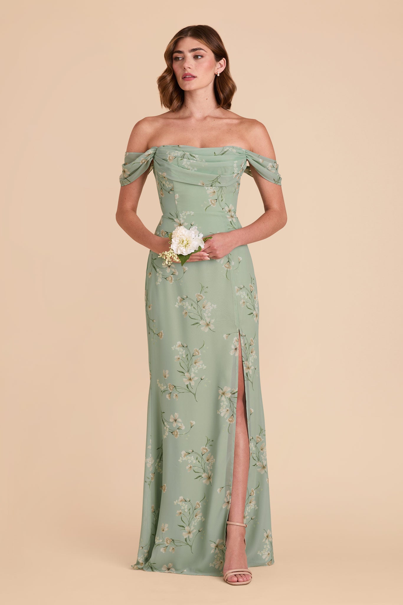 Convertible Dress with Removable Sleeves & Cowl Detail | Mira Sage Le Fleur