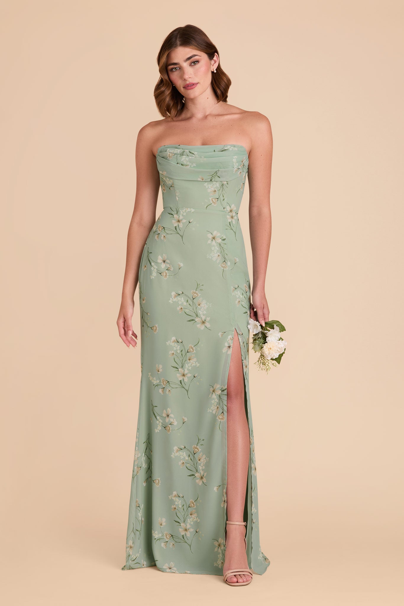 Convertible Dress with Removable Sleeves & Cowl Detail | Mira Sage Le Fleur