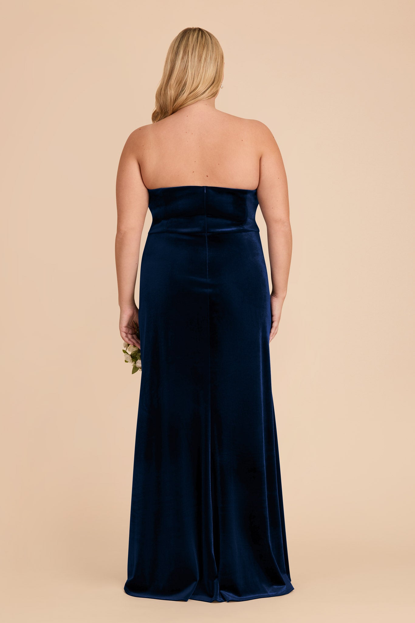 Velvet Corset Dress with Removable Straps | Anne Navy
