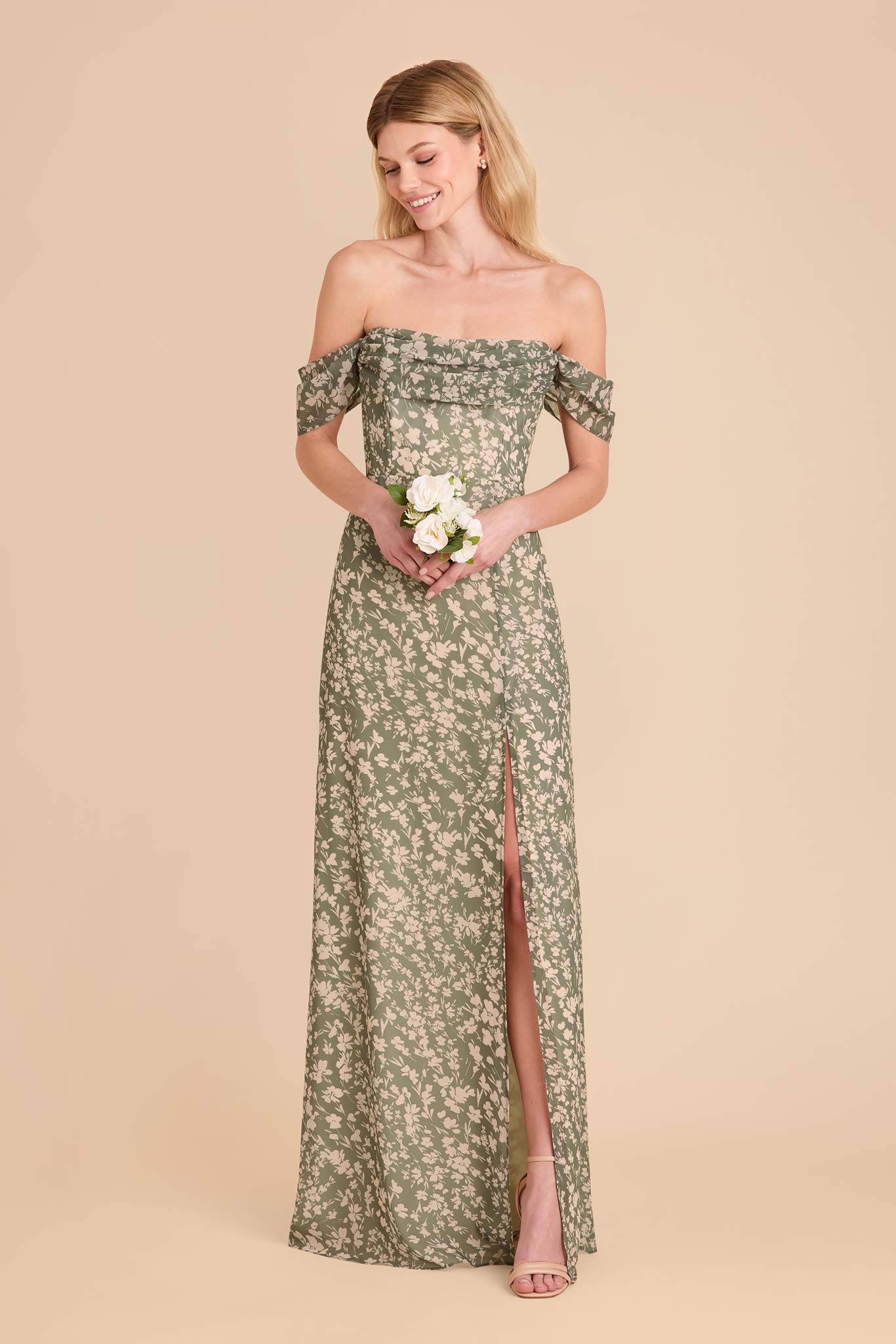 Convertible Floral Dress with Cowl Detail & Removable Sleeves | Mira