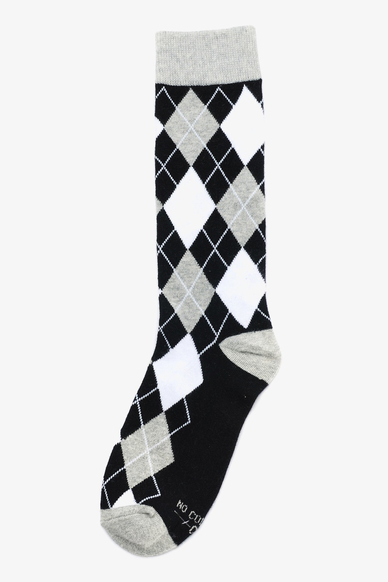 Argyle Groomsmen Socks for Weddings | No Cold Feet - Black