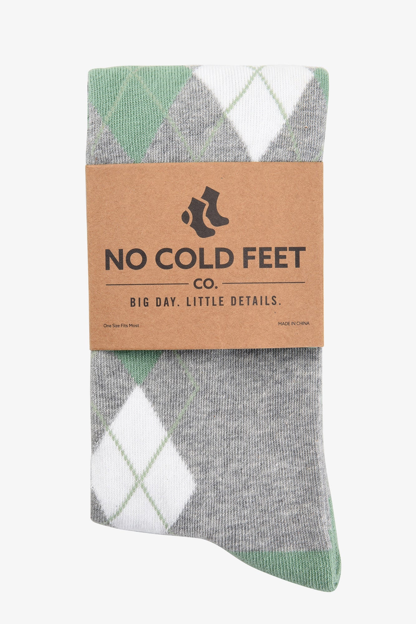 Argyle Groomsmen Socks in Green | No Cold Feet