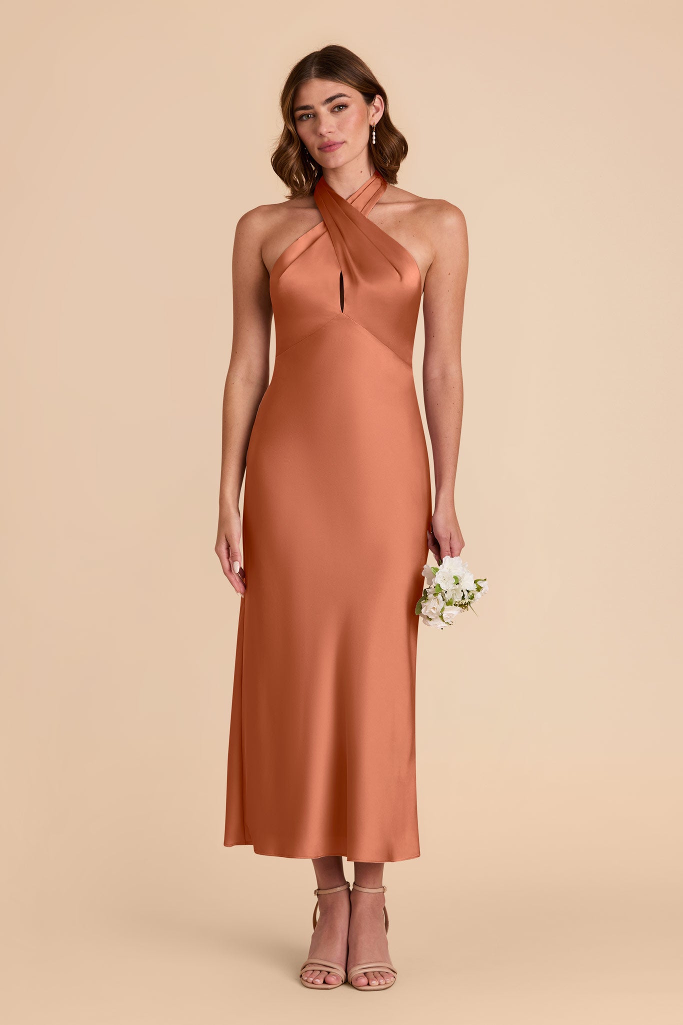 Matte Satin Halter Dress for Special Occasions | Monique
