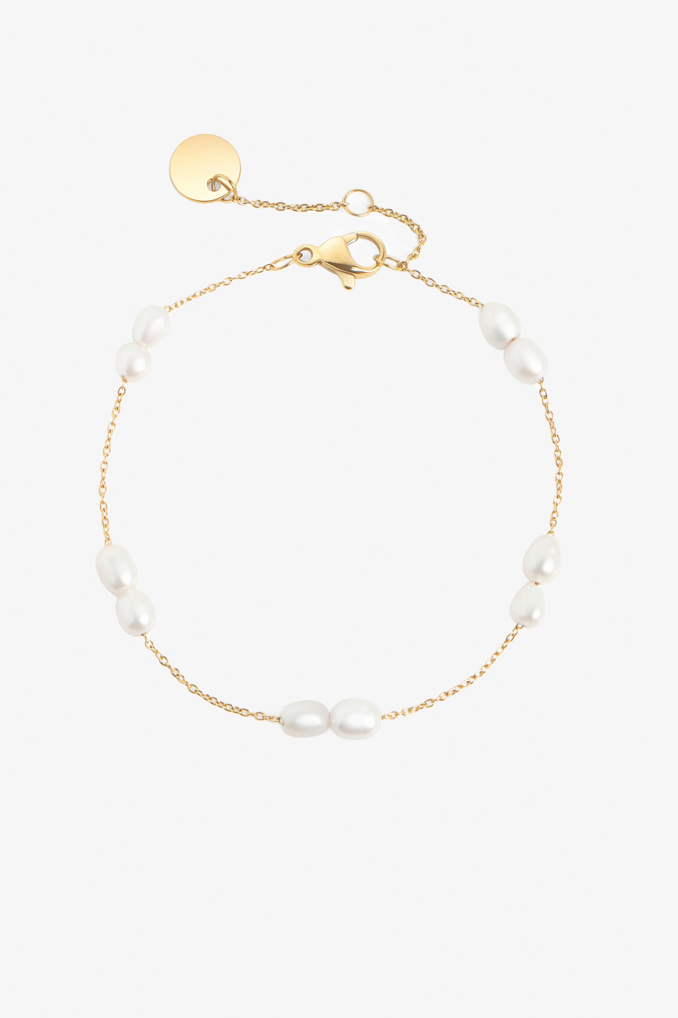 Pearl Bracelet with Delicate Gold Chain | Mia Bijoux