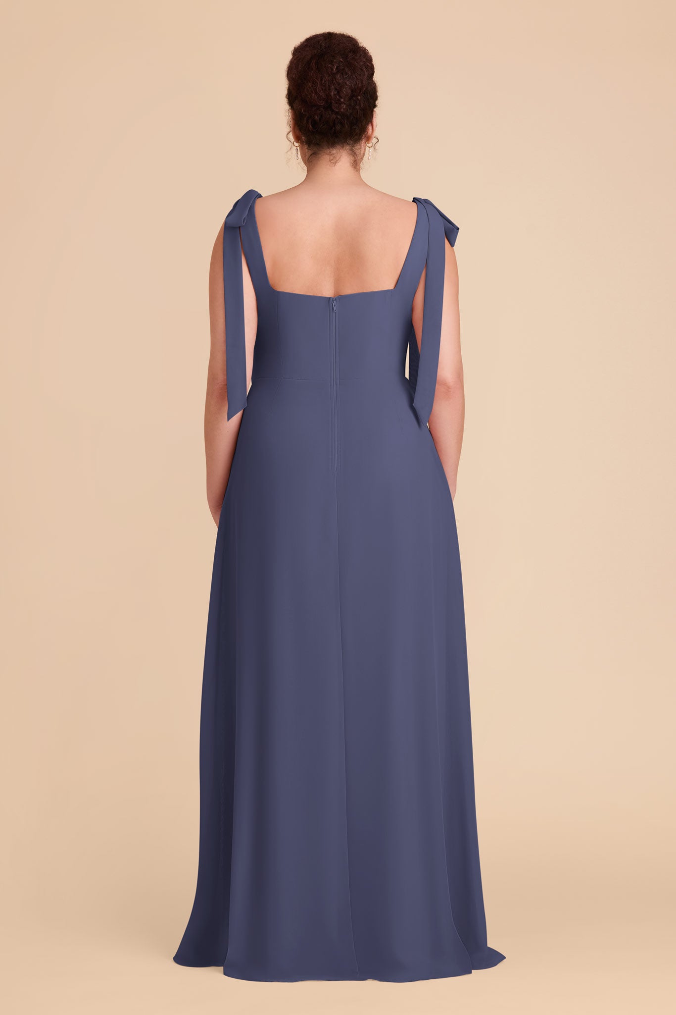 Chiffon Convertible Dress with Bows | Dusk Blue