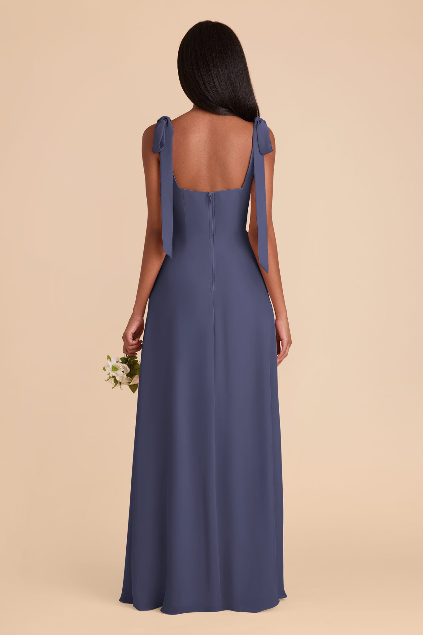 Chiffon Convertible Dress with Bows | Dusk Blue