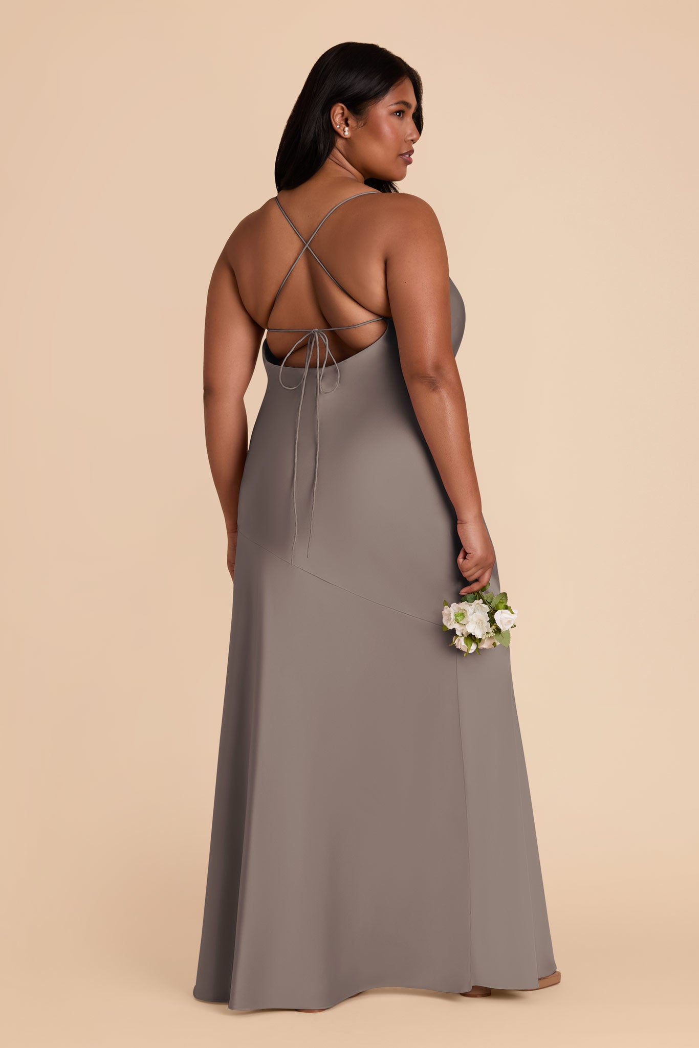 Matte Satin Cowl Neck Dress | Olivia Quartz