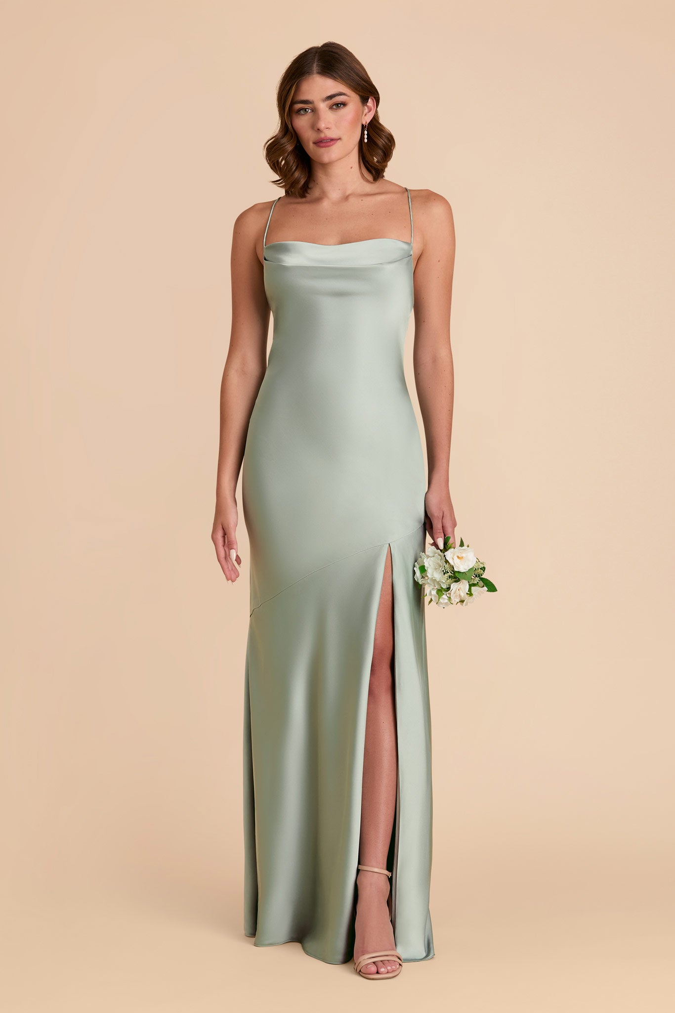 Matte Satin Cowl Neck Dress | Olivia Sage Slip Dress