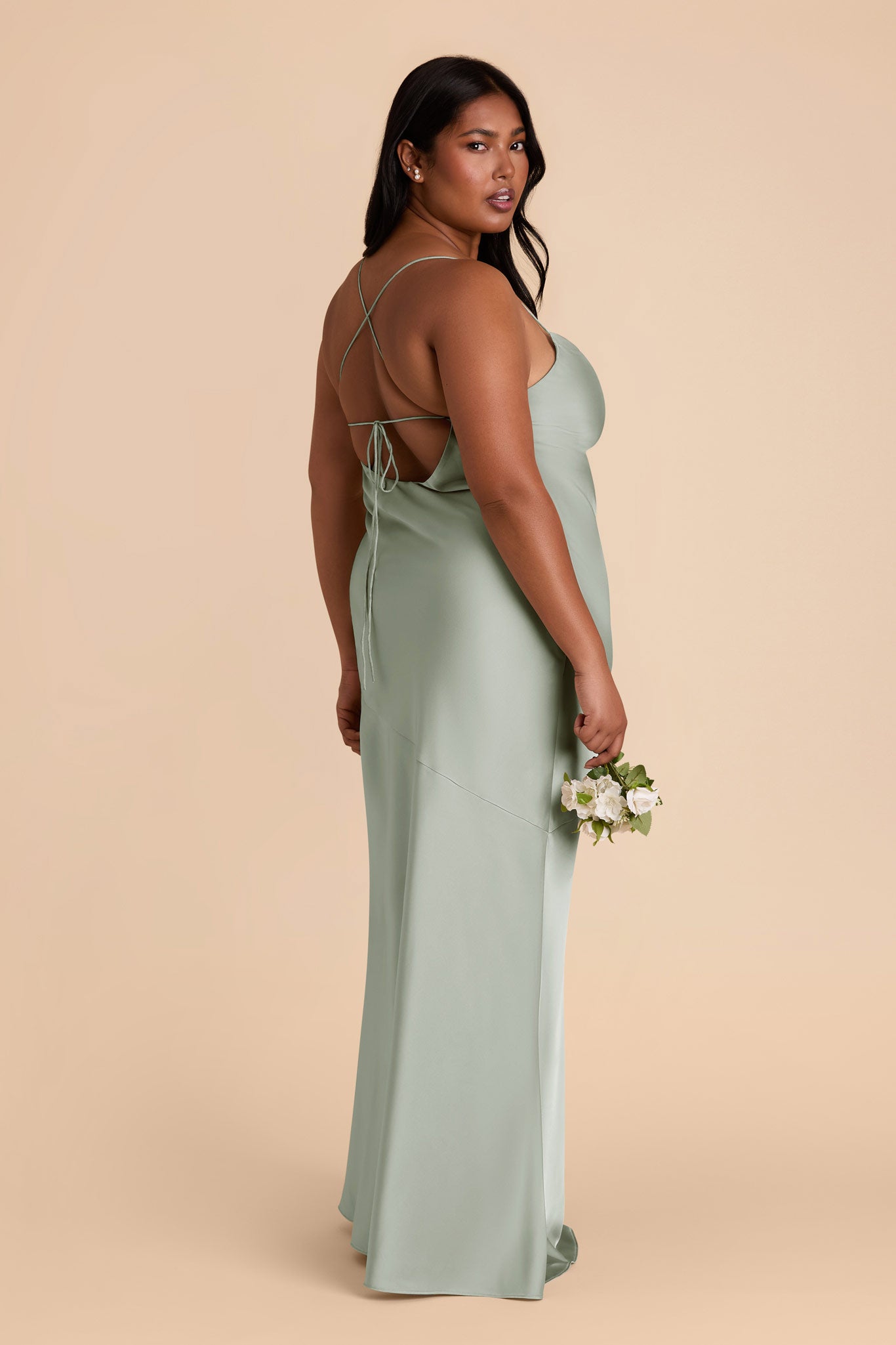 Matte Satin Cowl Neck Dress | Olivia Sage Slip Dress