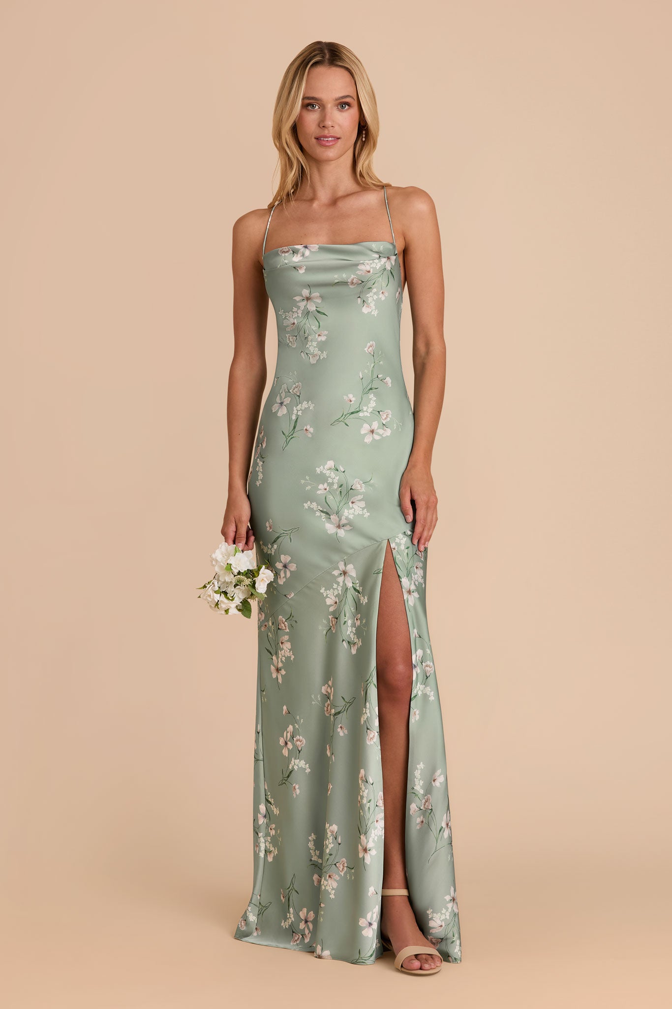Matte Satin Slip Dress with Cowl Neck | Olivia Sage Le Fleur