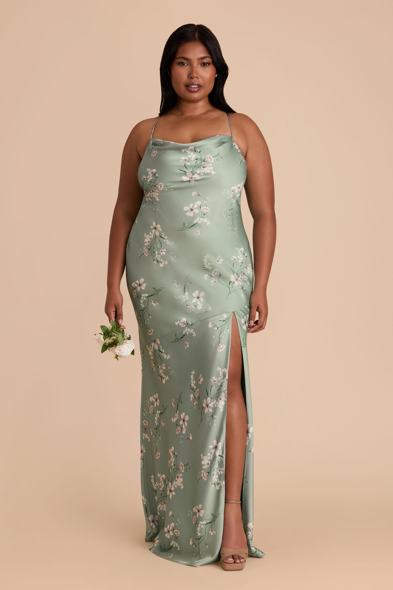 Matte Satin Slip Dress with Cowl Neck | Olivia Sage Le Fleur