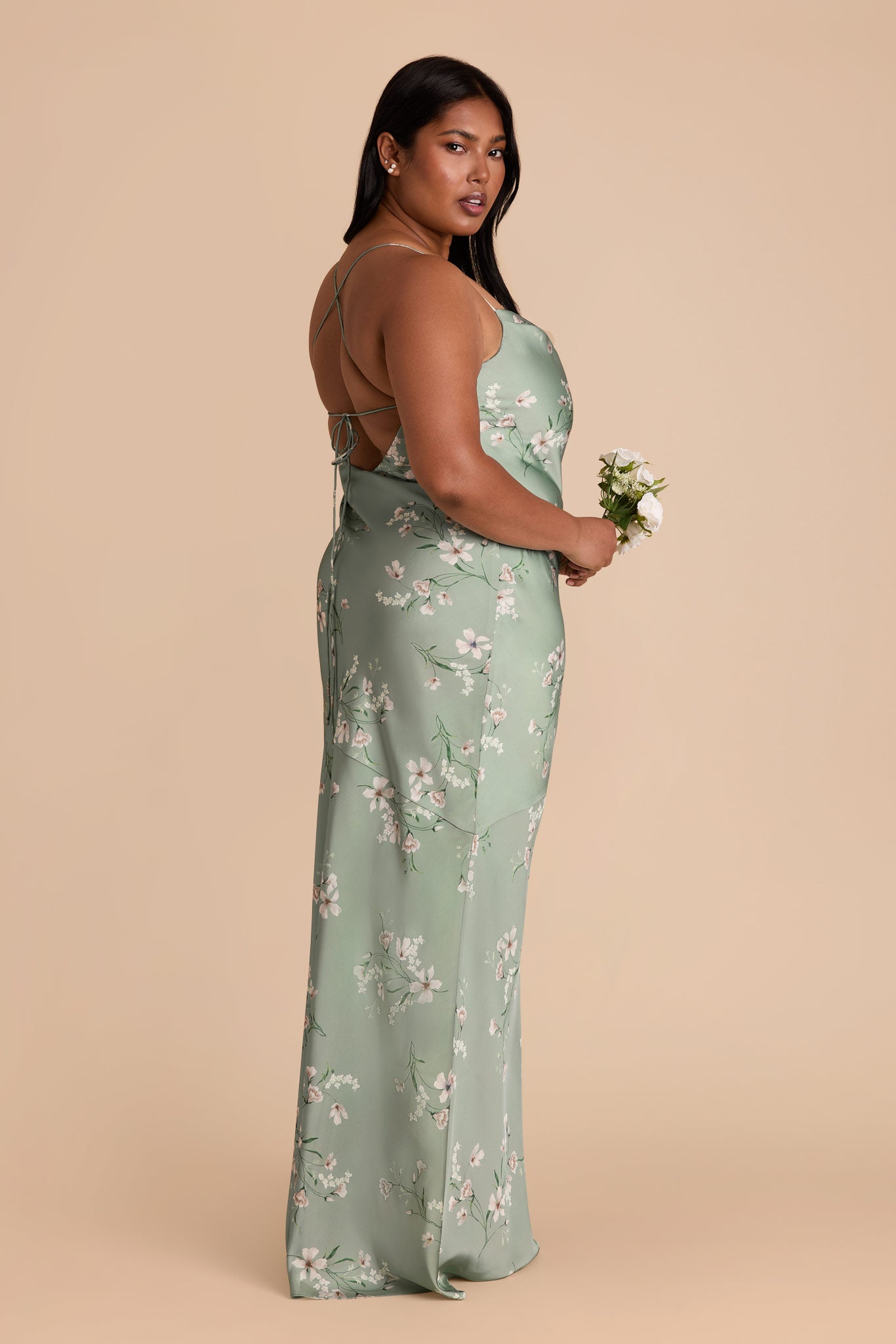 Matte Satin Slip Dress with Cowl Neck | Olivia Sage Le Fleur