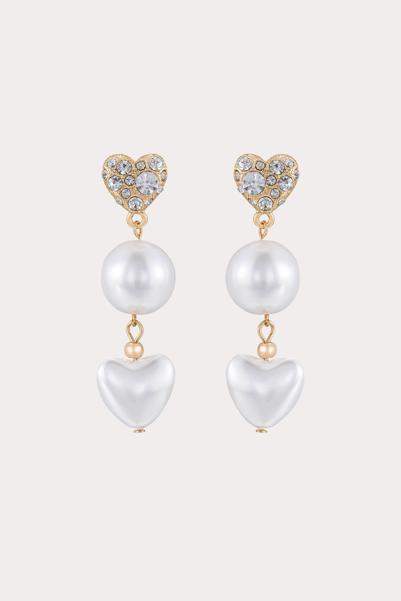 Pearl Drop Earrings with Crystal Accents | Ettika Paris