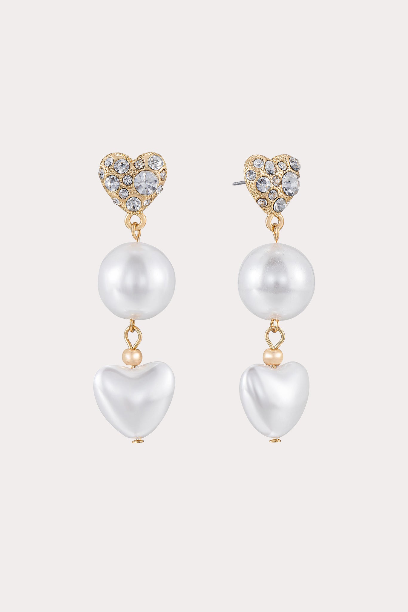 Pearl Drop Earrings with Crystal Accents | Ettika Paris