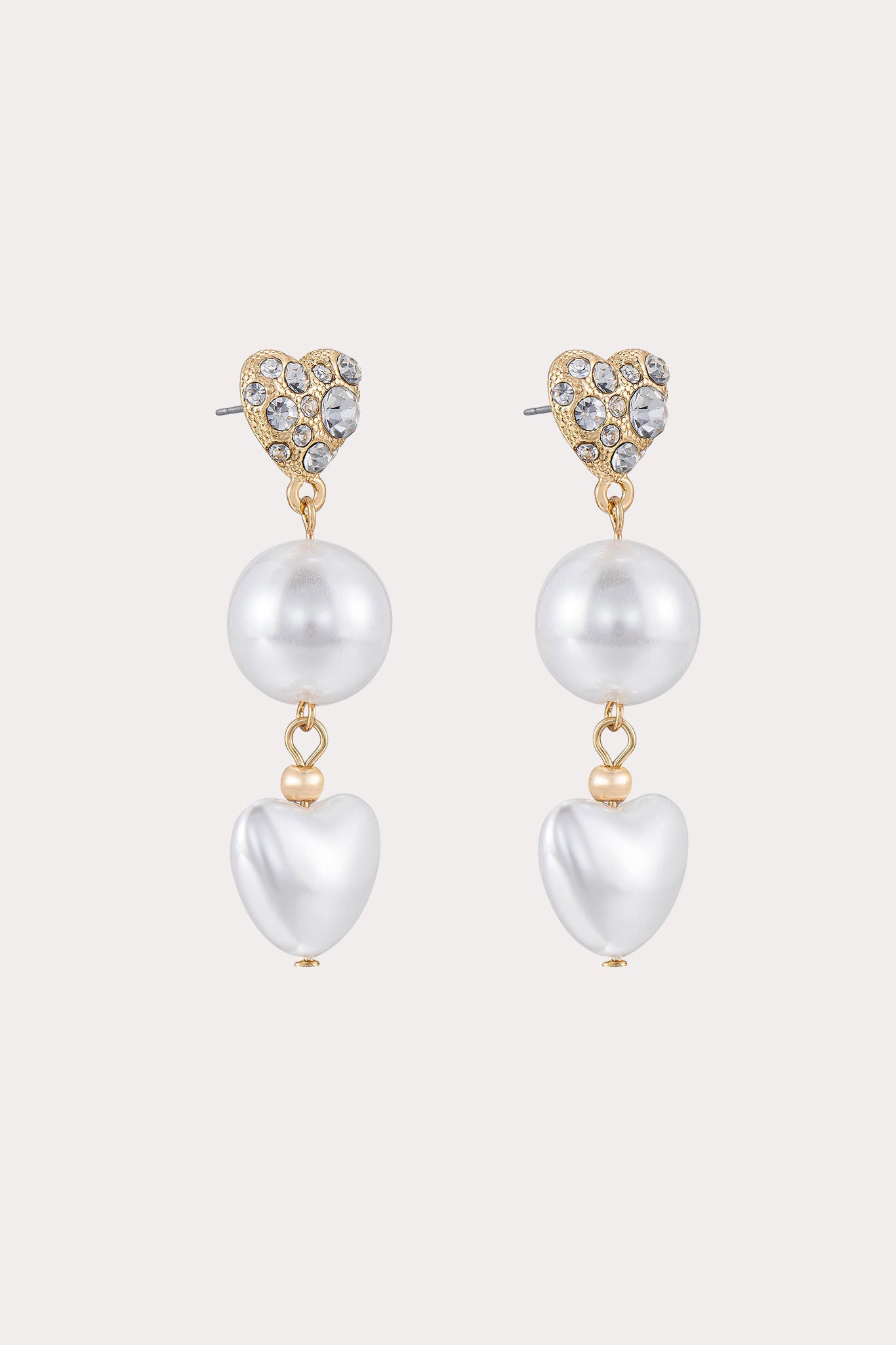 Pearl Drop Earrings with Crystal Accents | Ettika Paris