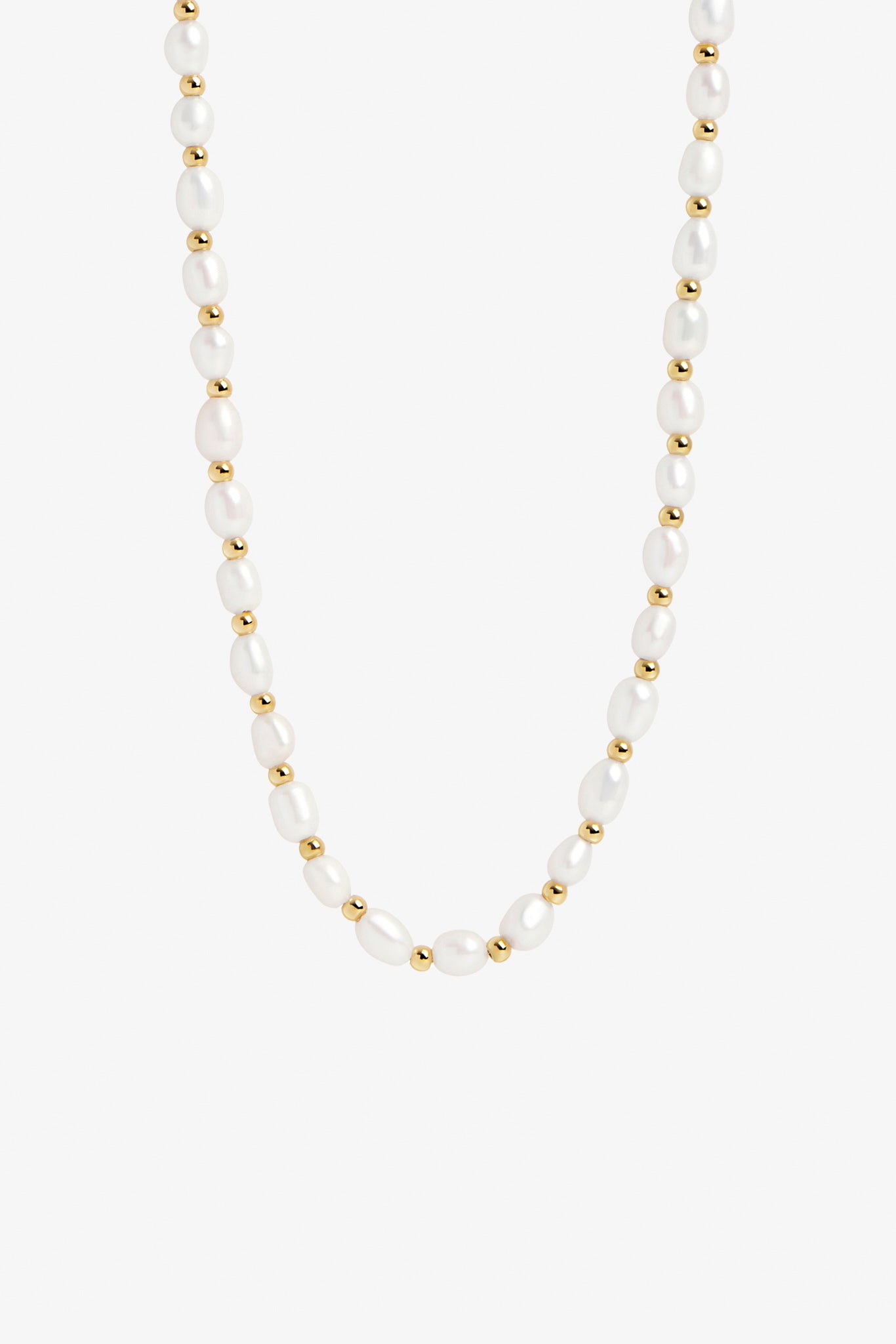 Pearl & Gold Bead Necklace for Brides | Mia Bijoux Phoebe