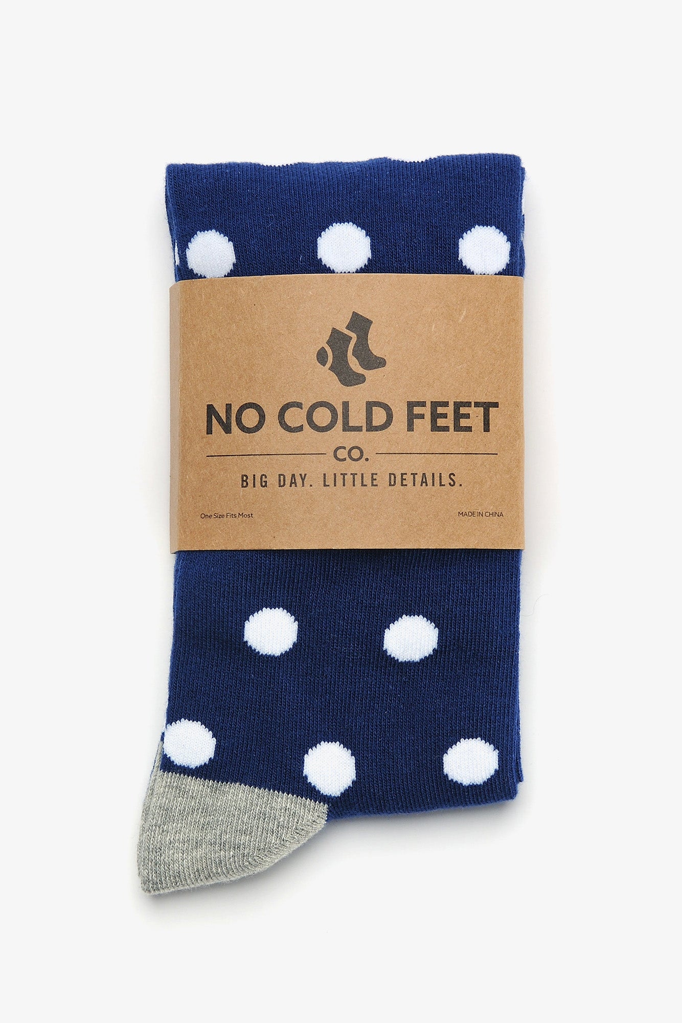 Polka Dot Groomsmen Socks - Blue | No Cold Feet