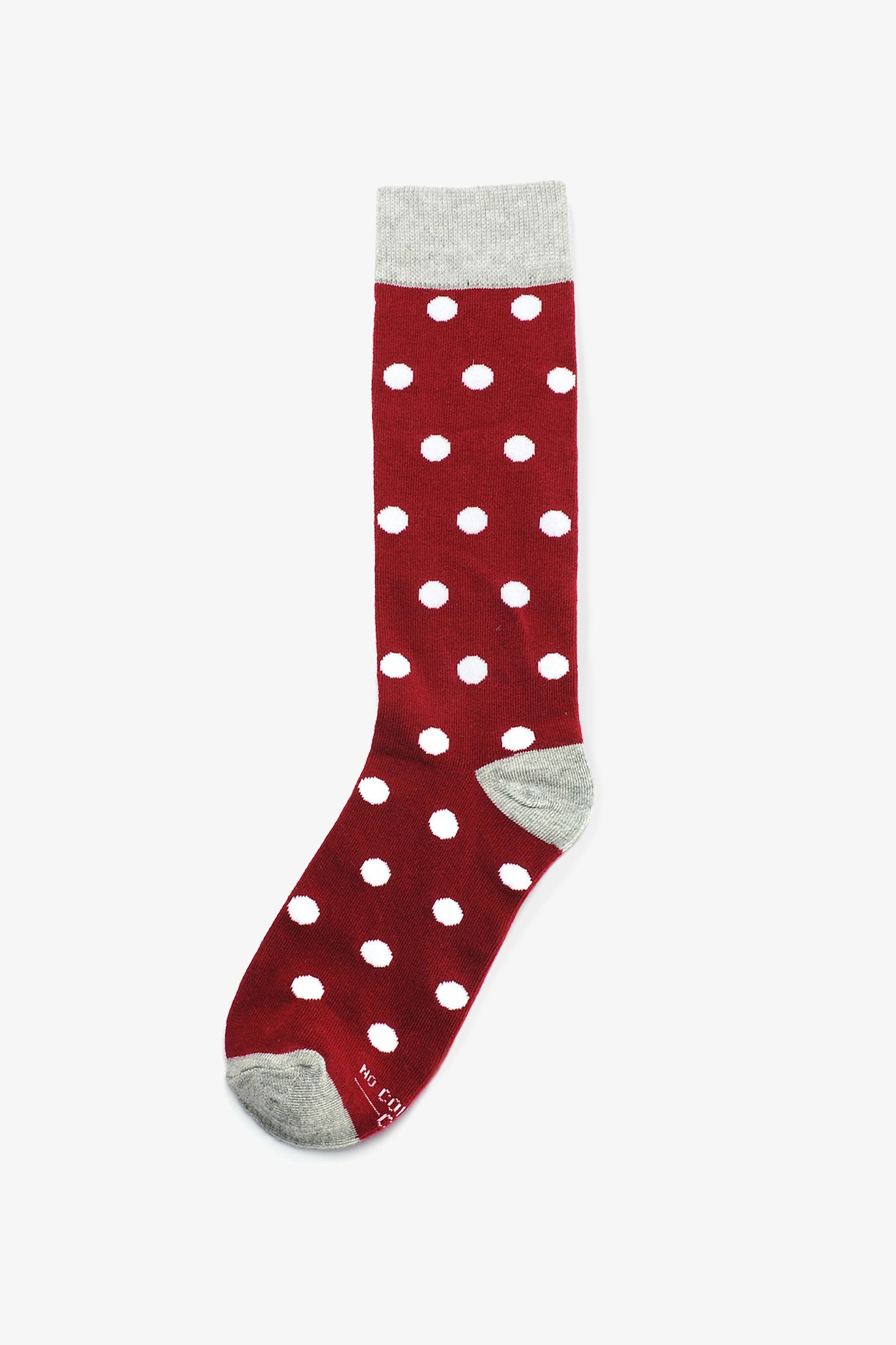 Polka Dot Groomsmen Socks - Burgundy | No Cold Feet