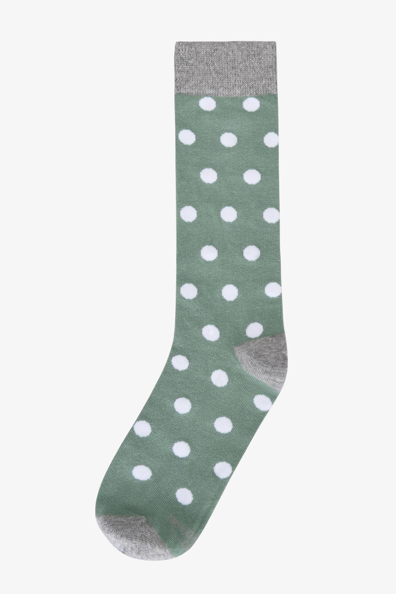 Polka Dot Groomsmen Socks - Green | No Cold Feet