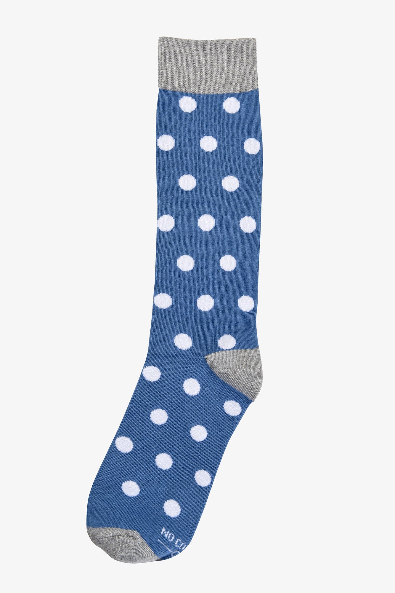 Polka Dot Groomsmen Socks in Steel Blue | No Cold Feet