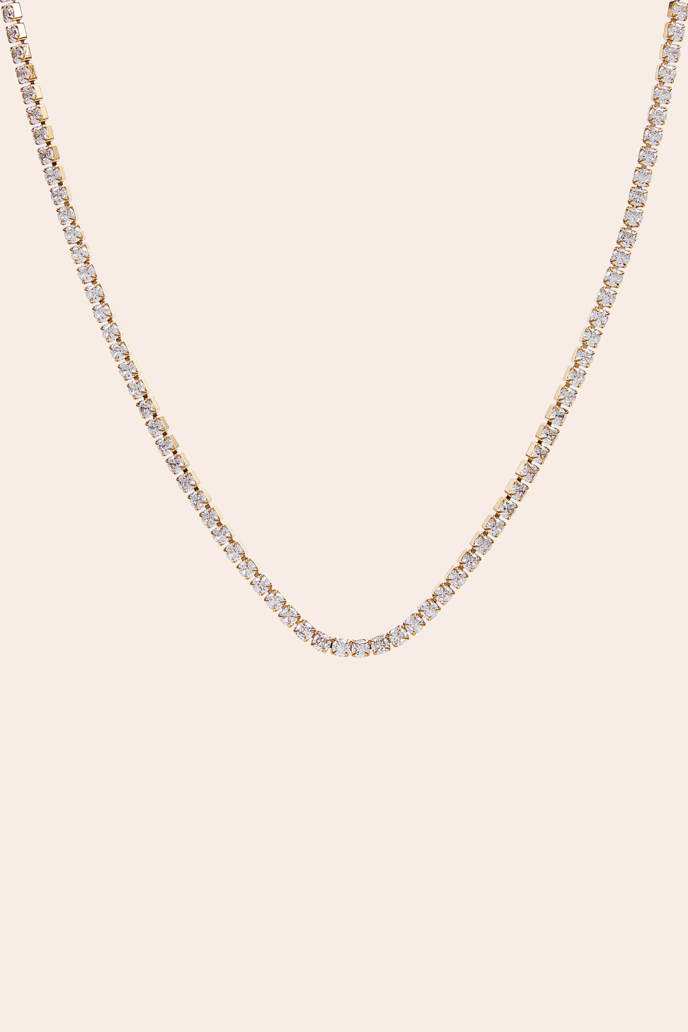 Delicate Tennis Necklace with Sparkling Stones | Petit Moments Gold