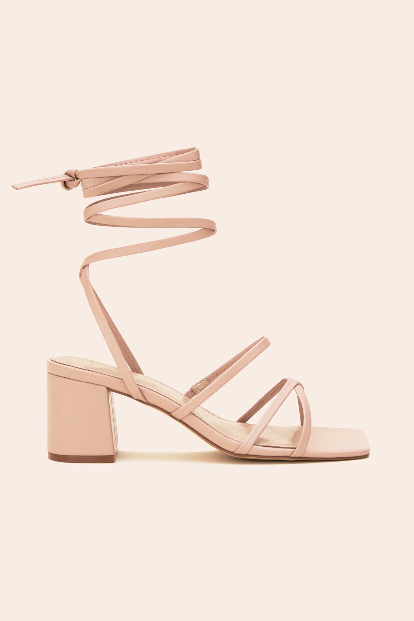 Chunky Heel Gladiator Sandals for Weddings | Rocky Nude Blush