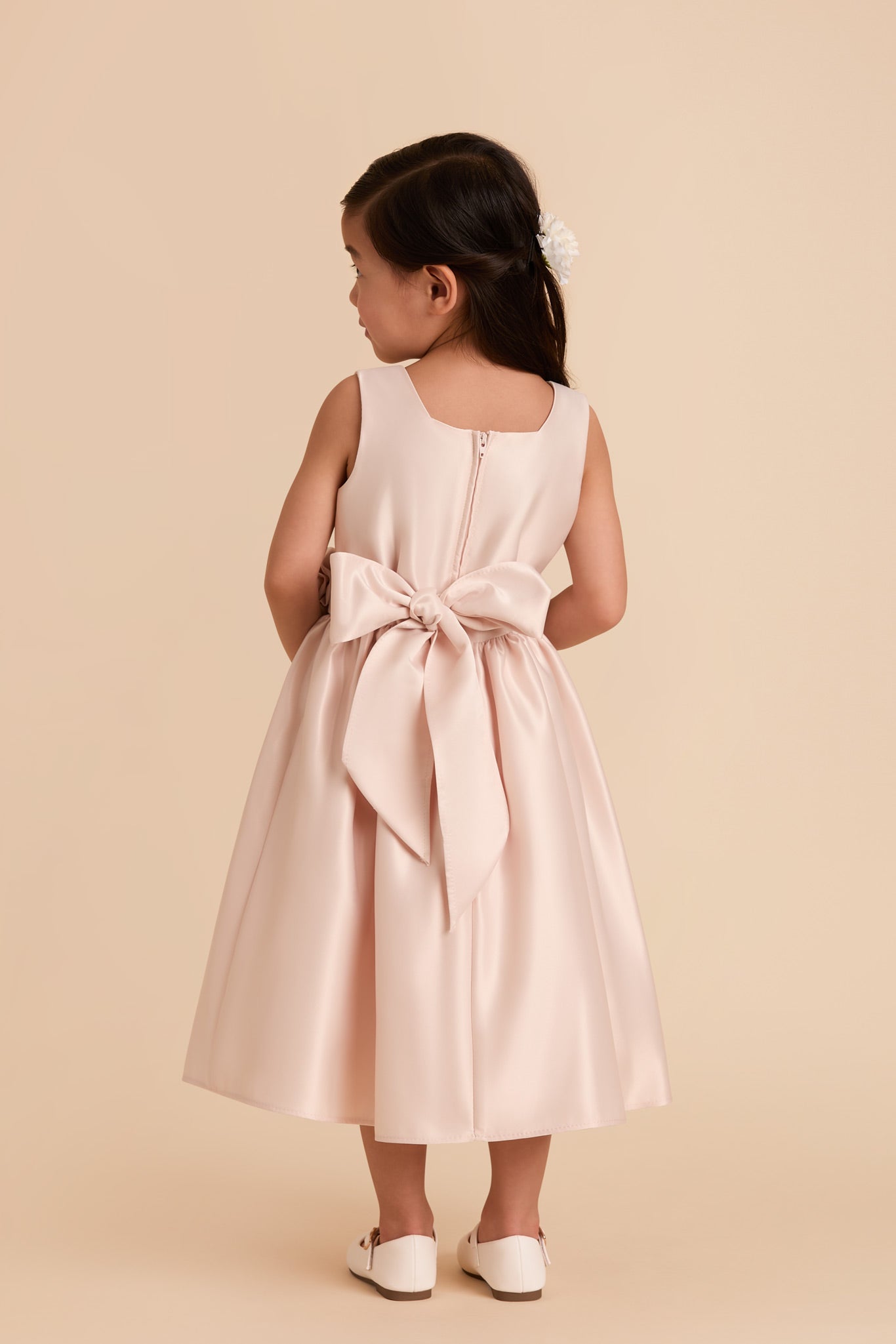 Blush Rose Flower Girl Dress for Weddings | Elegant & Soft