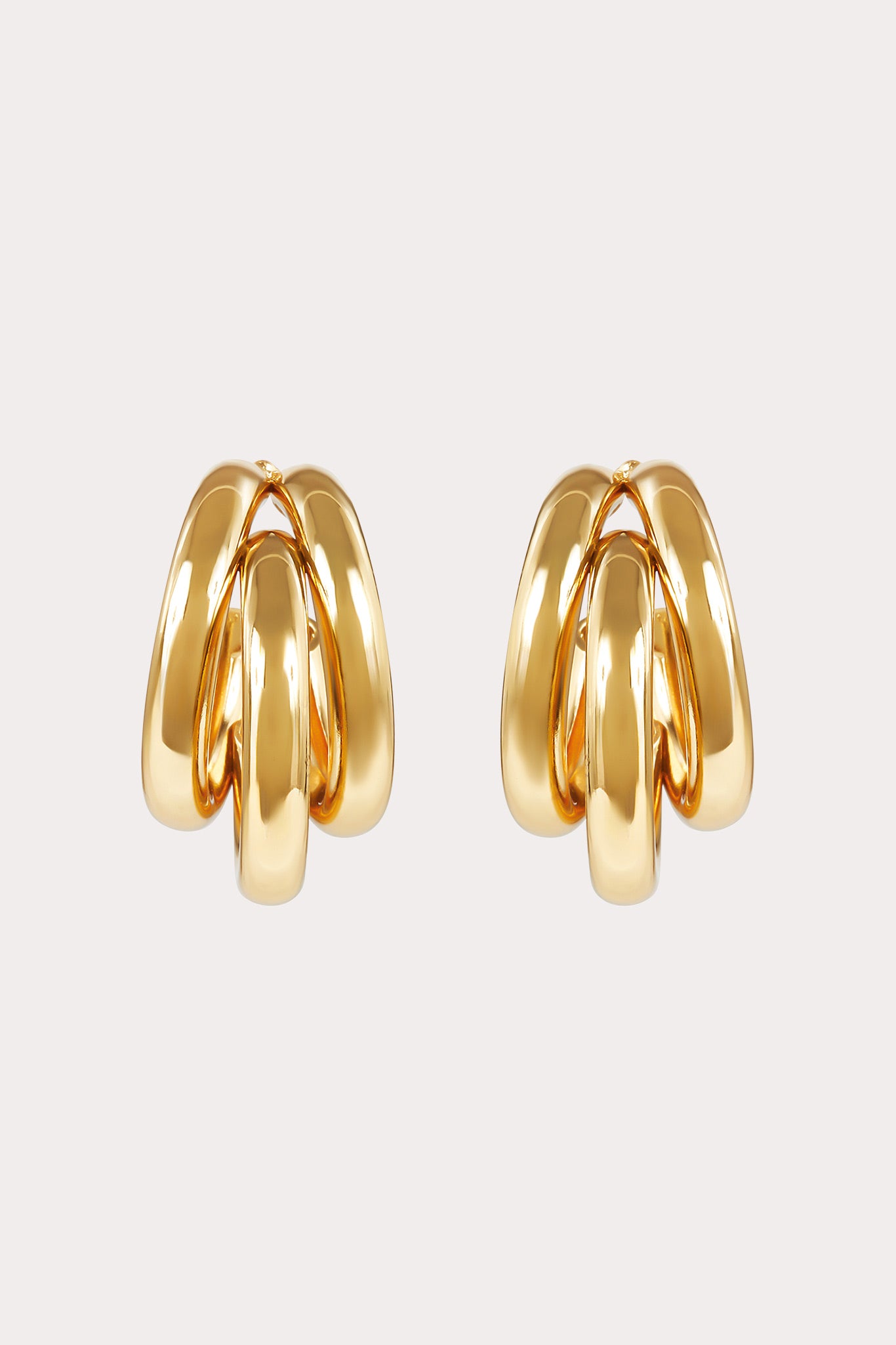 Gold Triple Hoop Earrings for Bridesmaids | Shoreditch