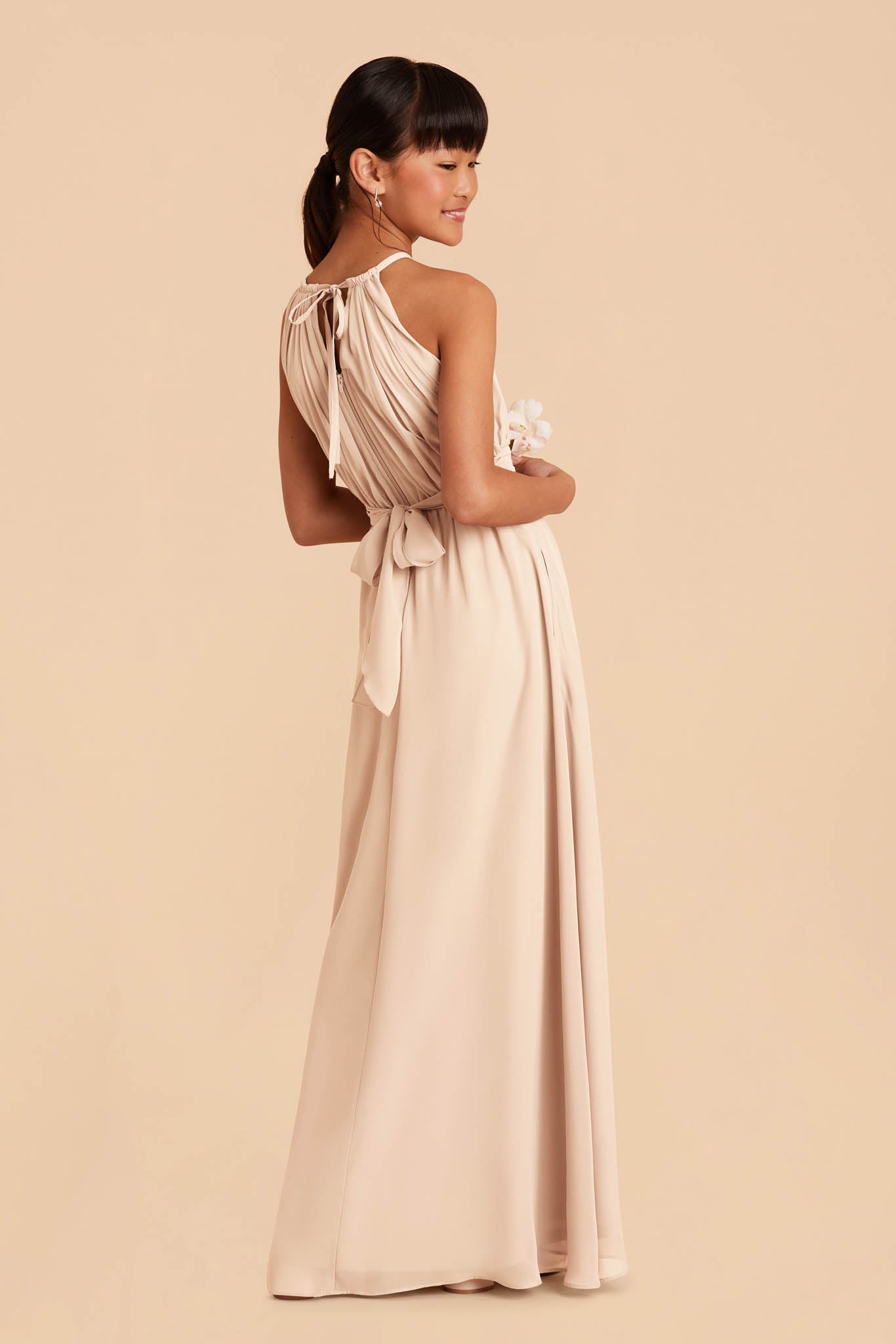 Junior Bridesmaid Dress - Halter Neck & Champagne | Sienna
