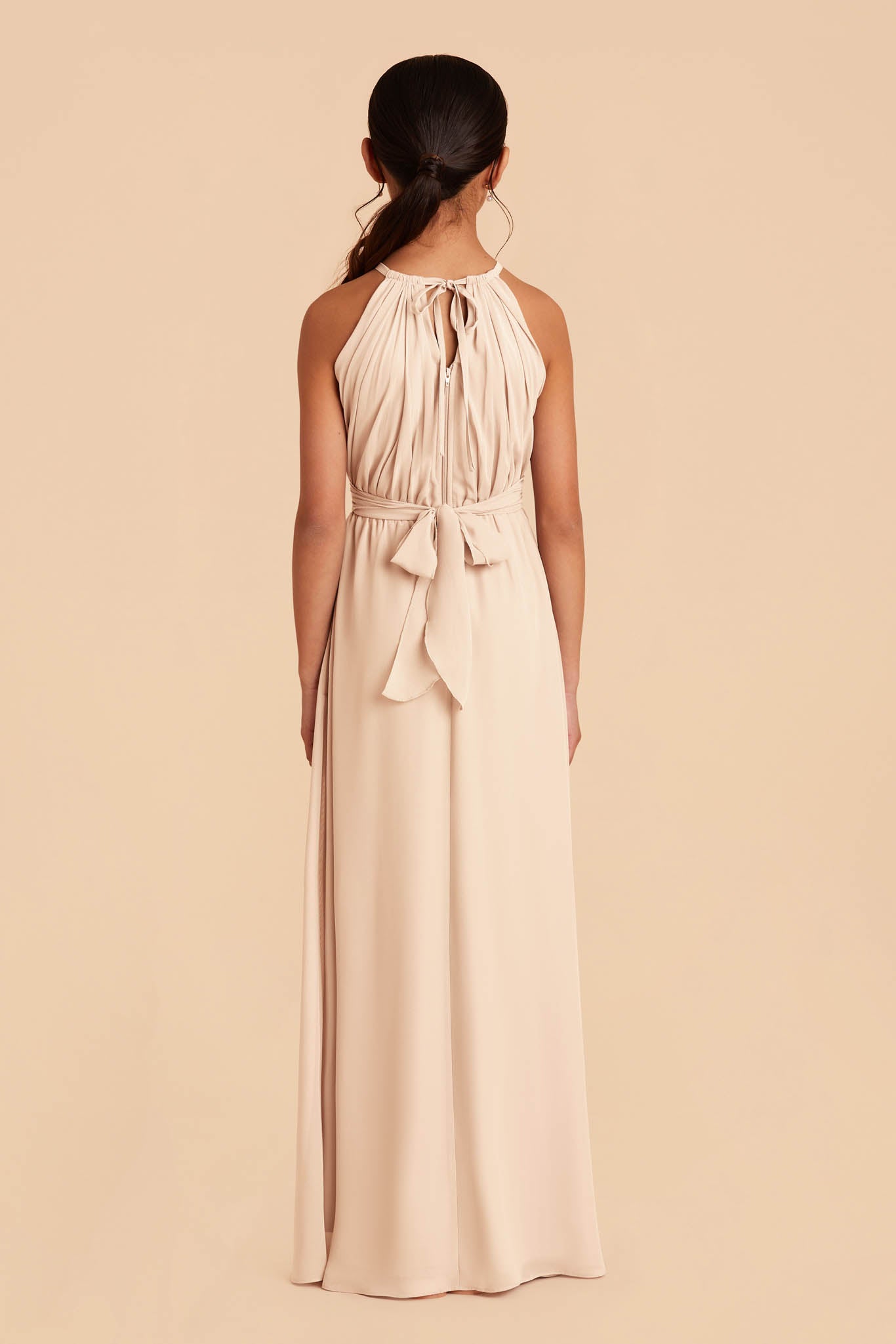 Junior Bridesmaid Dress - Halter Neck & Champagne | Sienna