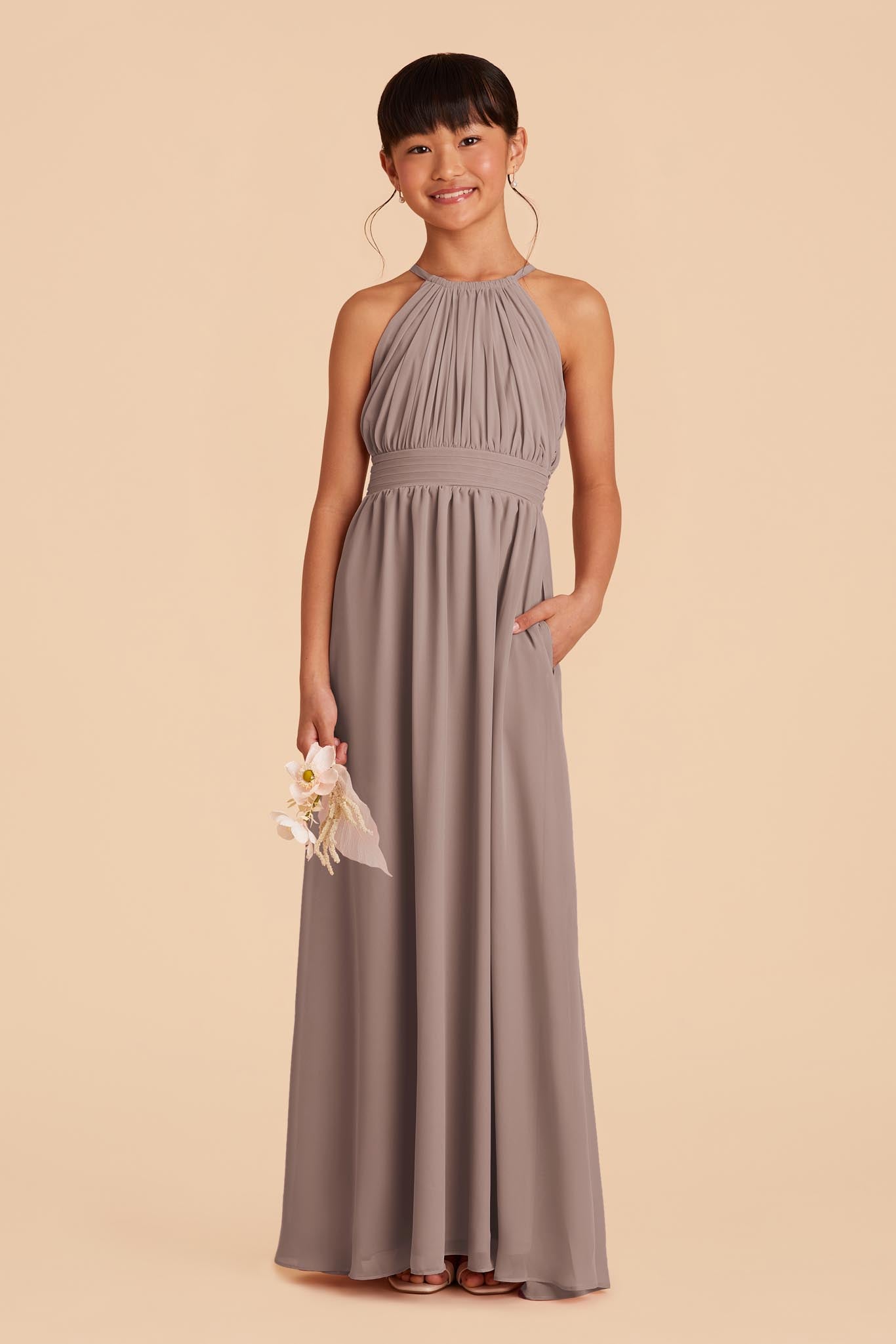 Junior Bridesmaid Dress - Halter Neck Formal Gown | Sienna