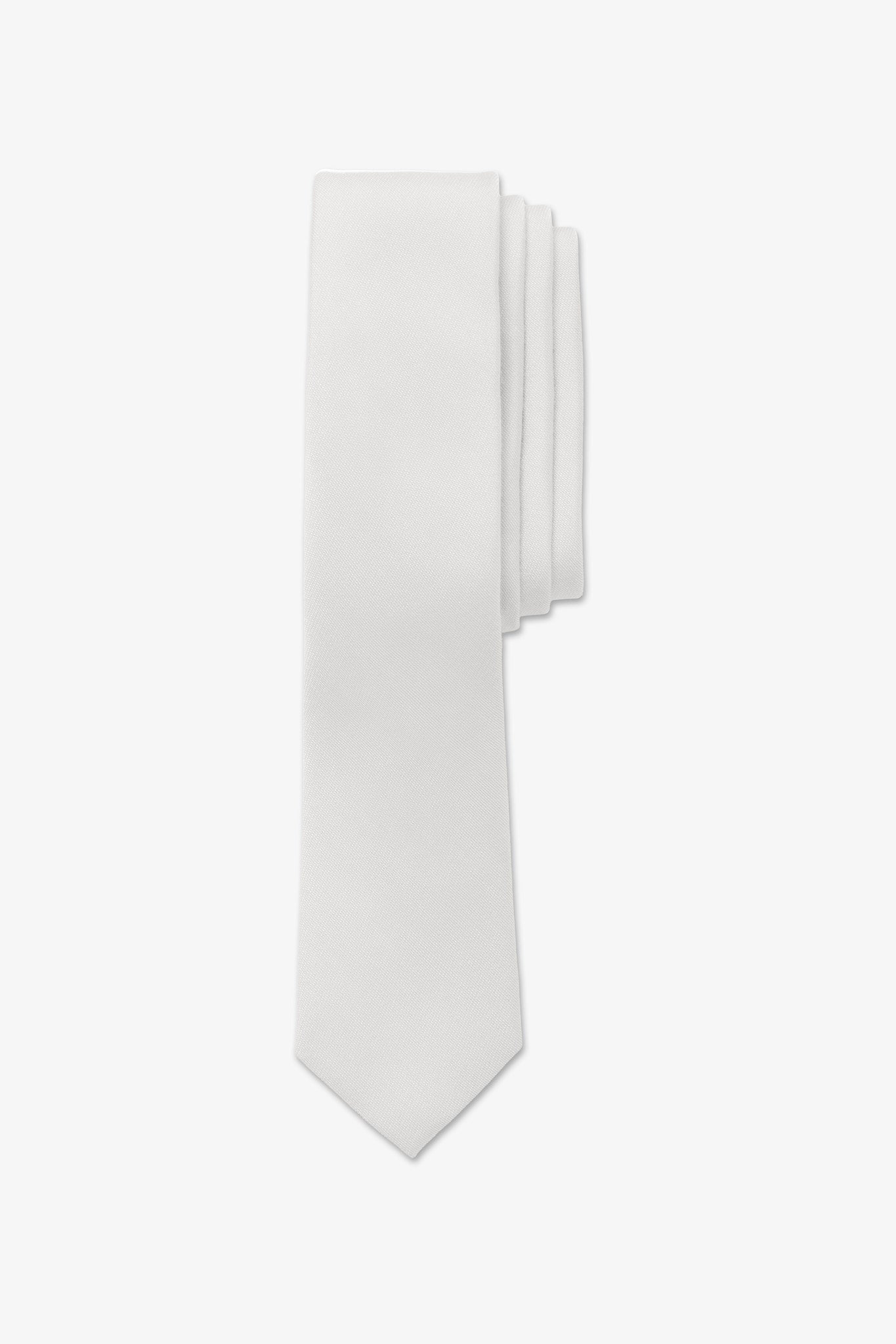 White Silk Necktie for Groomsmen & Office | Simon