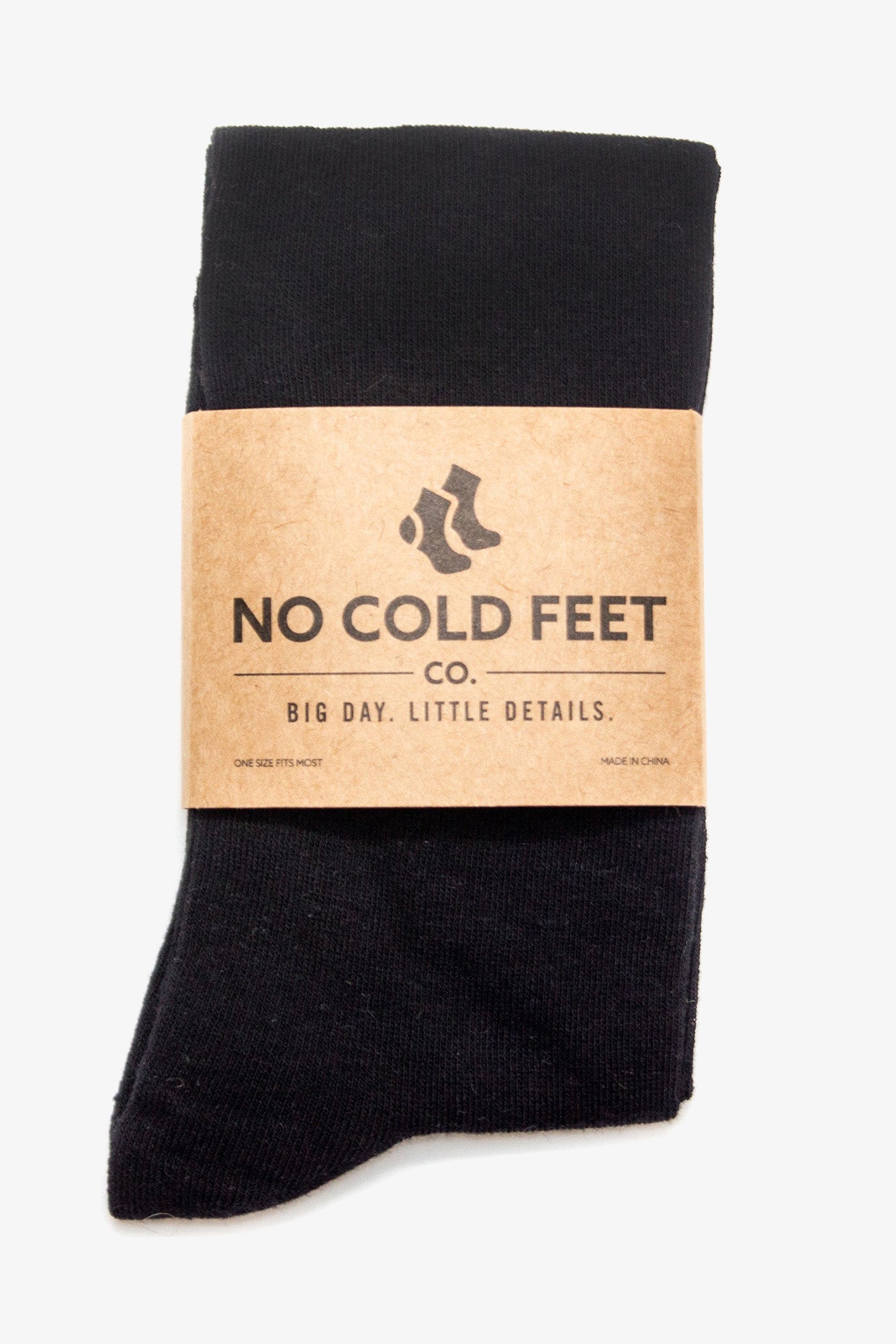 Black Solid Groomsmen Socks for Weddings | No Cold Feet