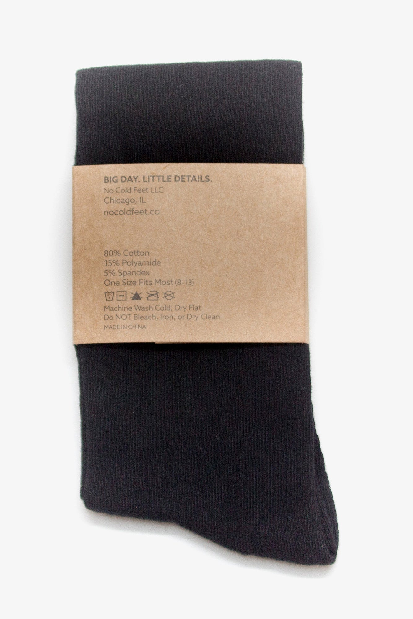 Black Solid Groomsmen Socks for Weddings | No Cold Feet