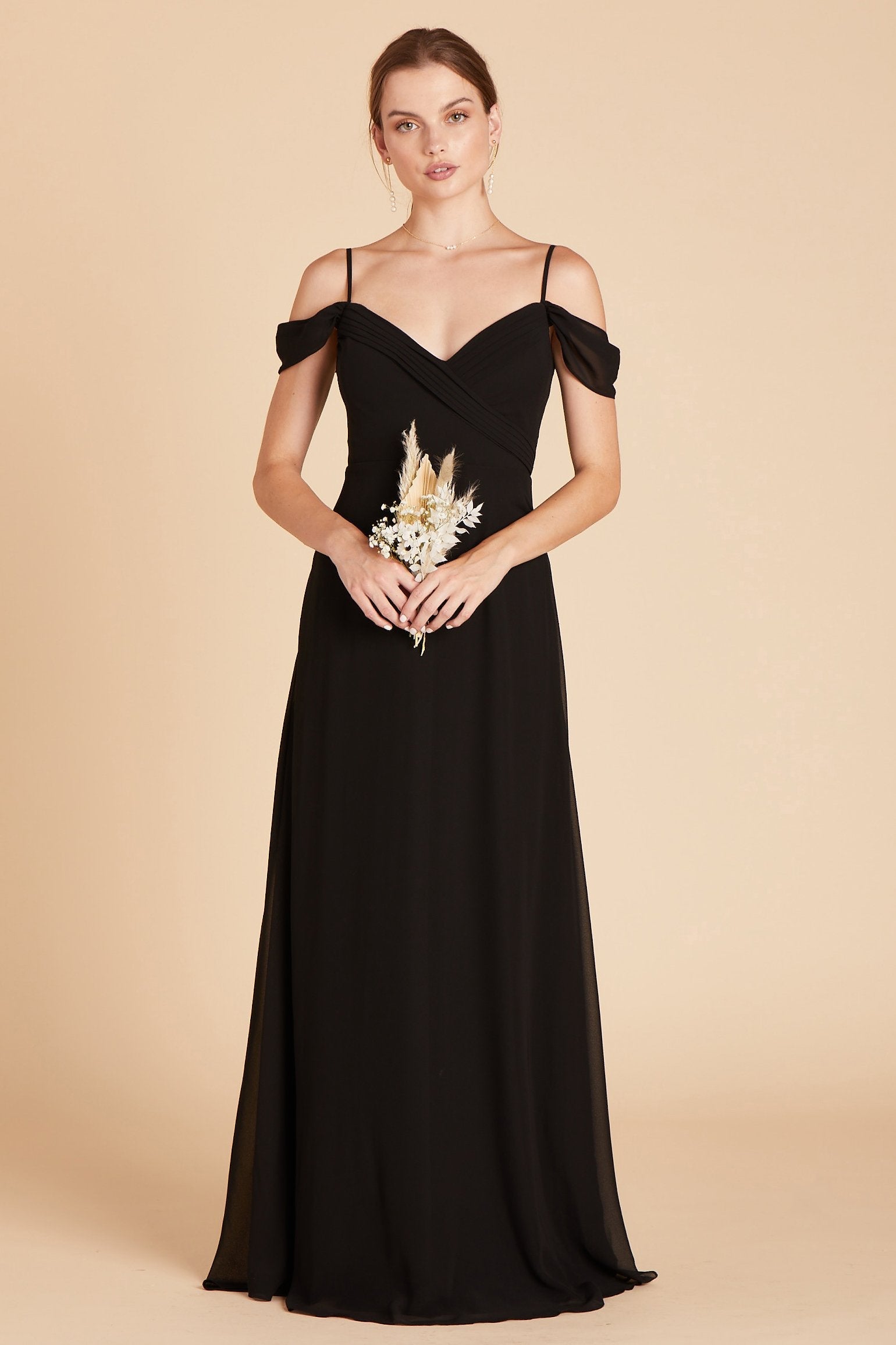 Off-the-Shoulder Convertible Dress with Pockets | Spence Black