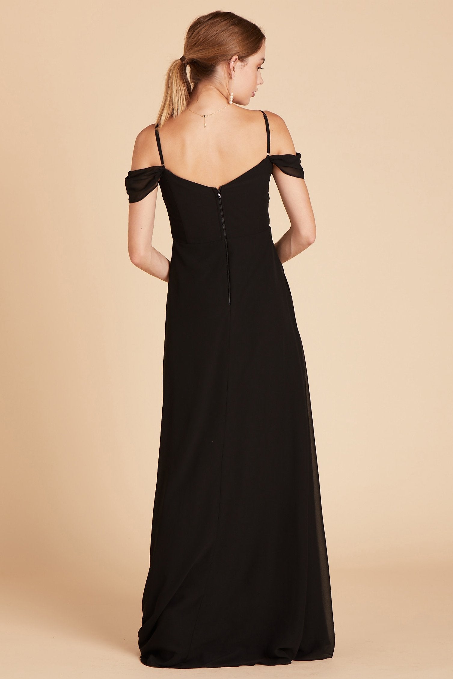 Off-the-Shoulder Convertible Dress with Pockets | Spence Black